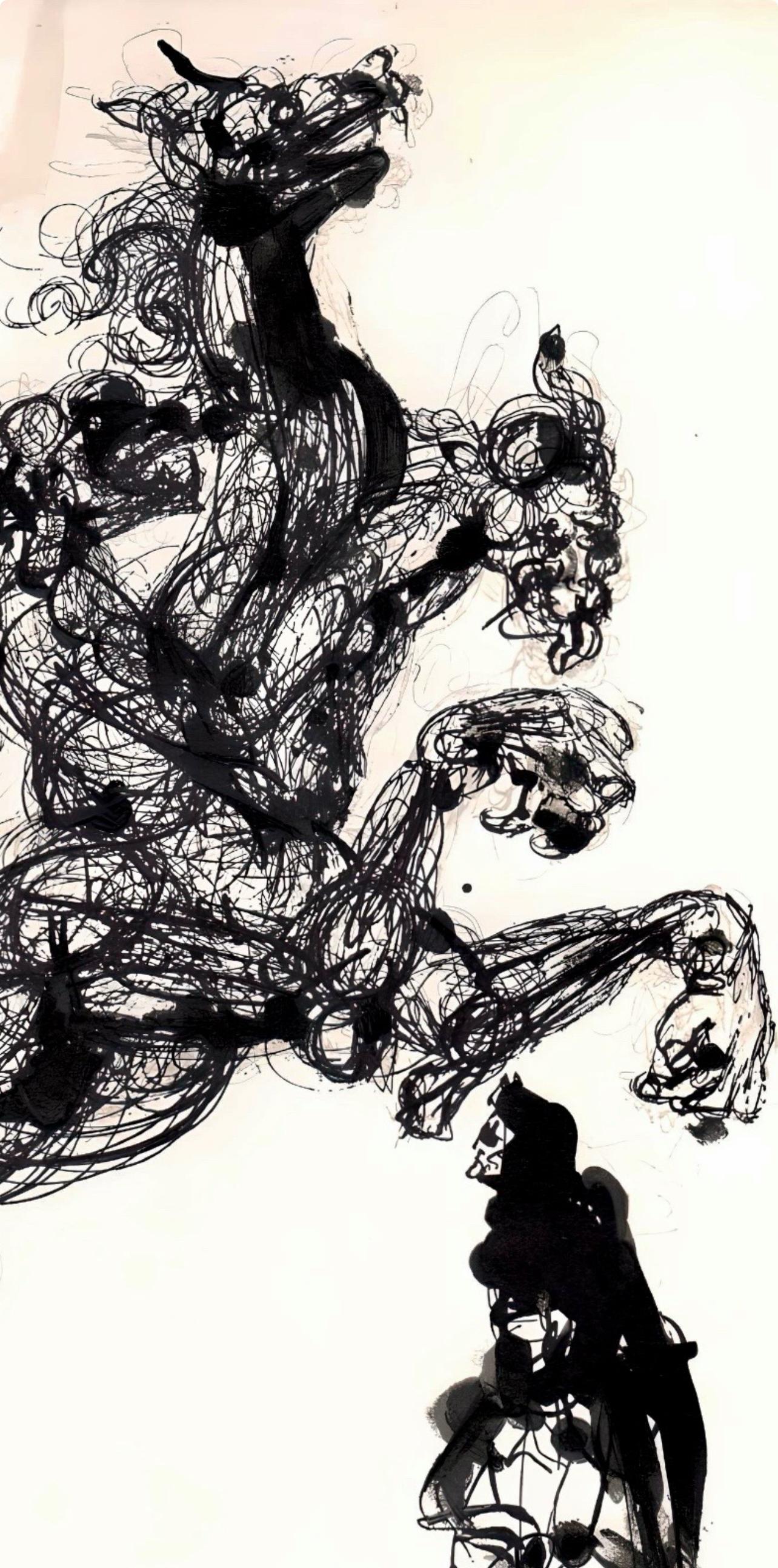 L'Enfer VI (Field 189-200; M/L 1039-1138), La Divine Comédie - Beige Figurative Print by Salvador Dalí