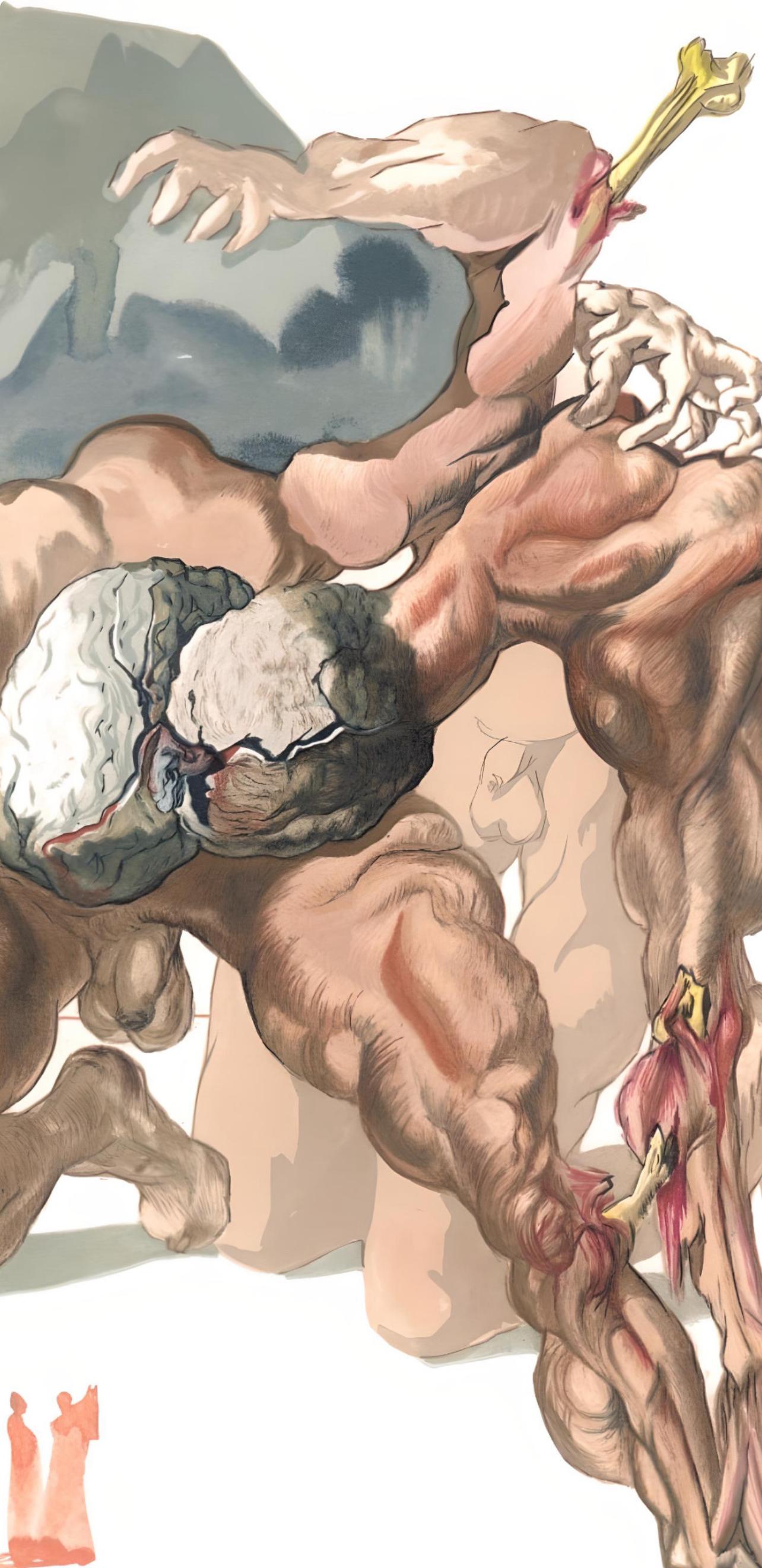 L'Enfer VII (Feld 189-200; M/L 1039-1138), La Divine Comédie – Print von Salvador Dalí