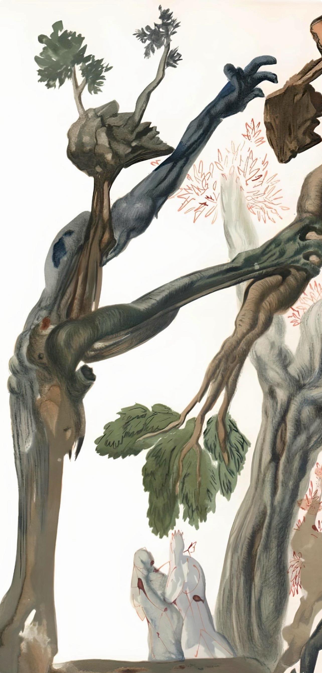 L'Enfer XIII (Field 189-200; M/L 1039-1138), La Divine Comédie - Gray Figurative Print by Salvador Dalí