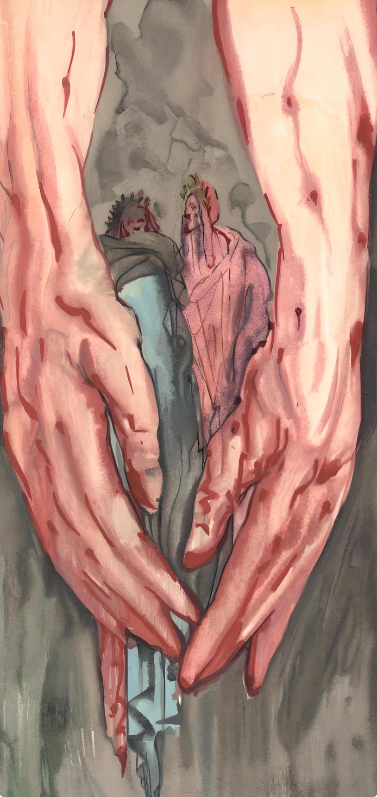 L'Enfer XVI (Field 189-200; M/L 1039-1138), La Divine Comédie - Print by Salvador Dalí