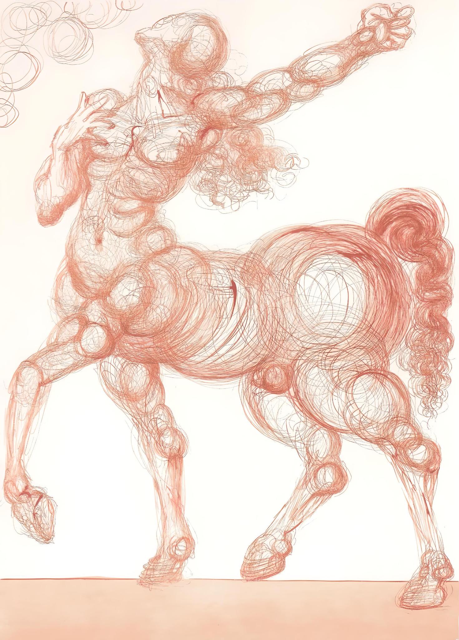 Salvador Dalí Figurative Print - L'Enfer XXV (Field 189-200; M/L 1039-1138), La Divine Comédie