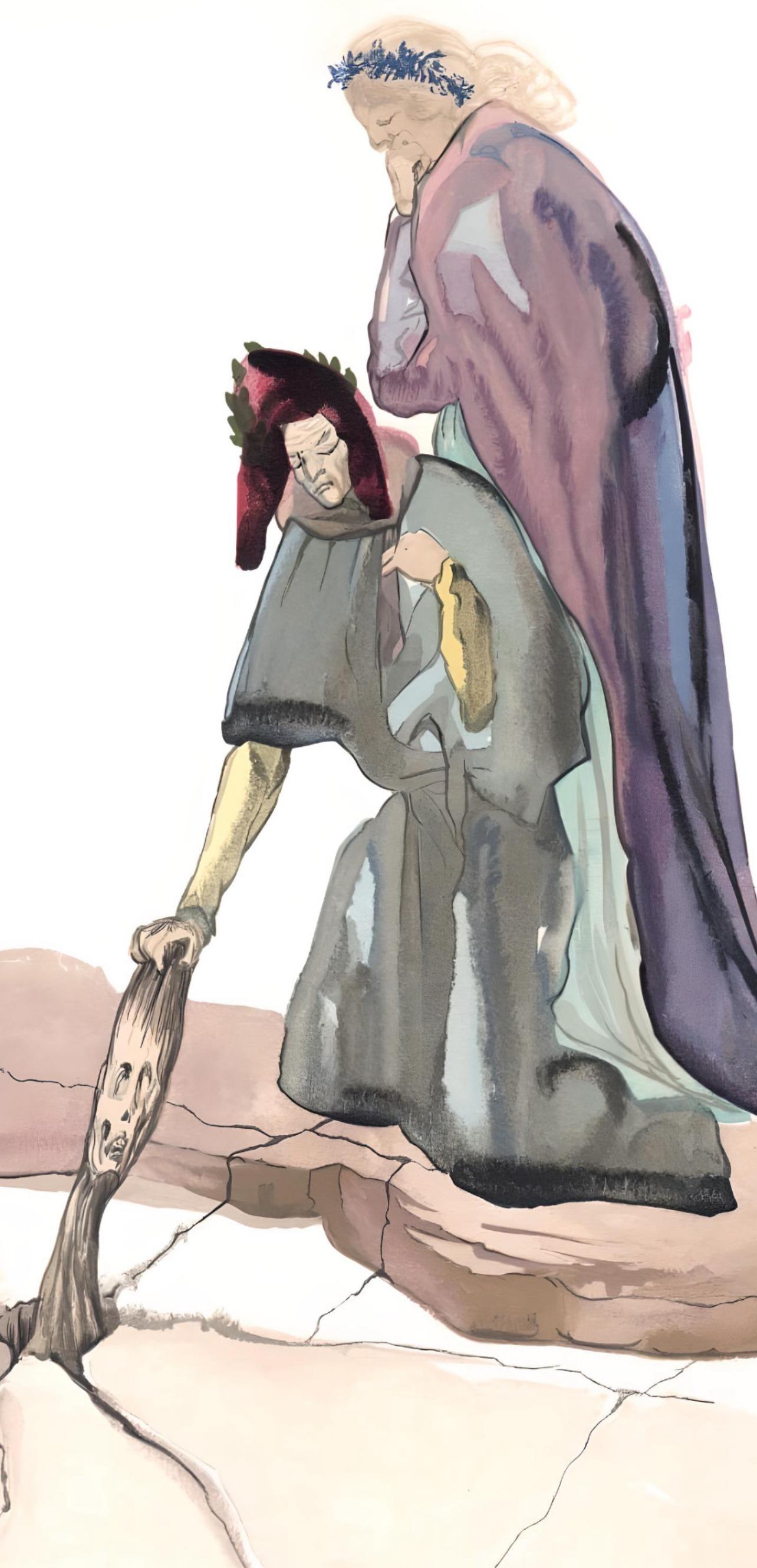 L'Enfer XXXII (Field 189-200; M/L 1039-1138), La Divine Comédie - Surrealist Print by Salvador Dalí