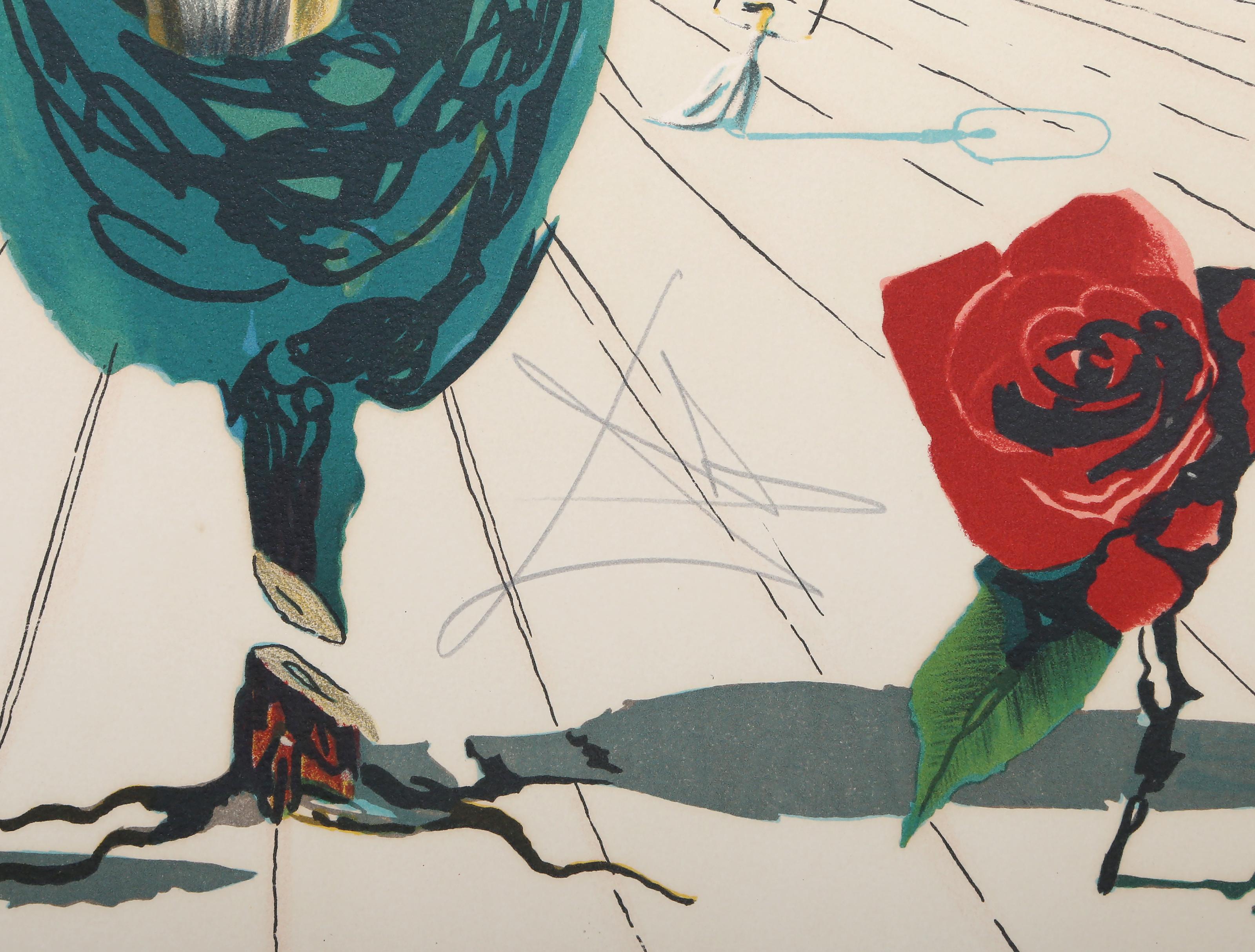 Das Rätsel der Rose (Tod), Surrealistische Lithographie von Salvador Dalí im Angebot 3