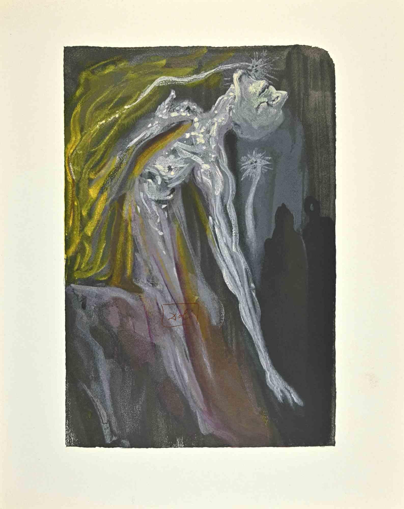 Print Salvador Dalí - Erinnyes - Gravure sur bois - 1963
