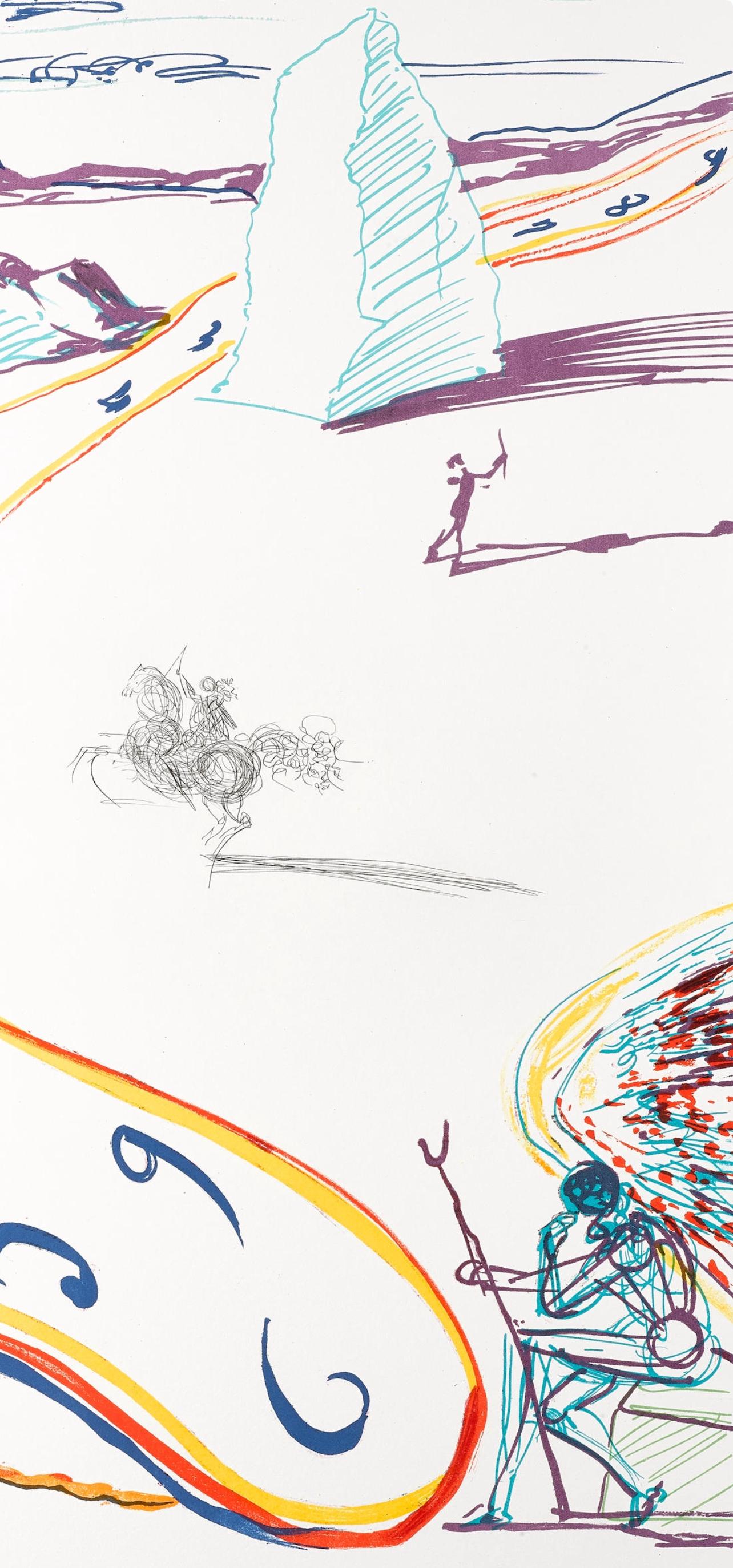 Espace-temps en fusion (M/L 822-831; Campo 75-13) - Landscape Print Gris de Salvador Dalí