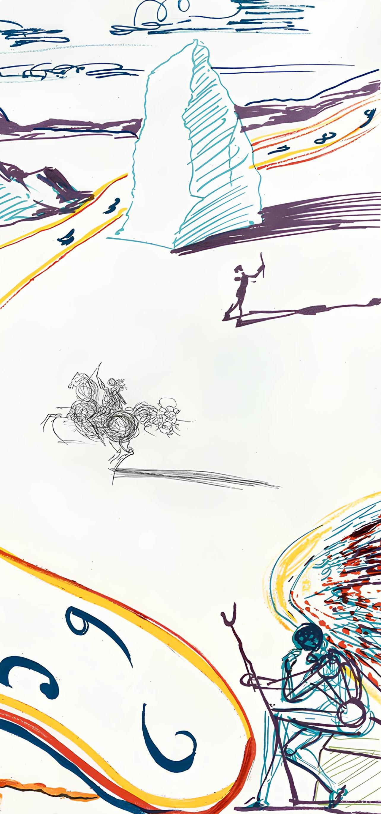Espacio-tiempo en fusión (Michler/Löpsinger 822-831; Field 75-13) - Landscape Print Gris de Salvador Dalí