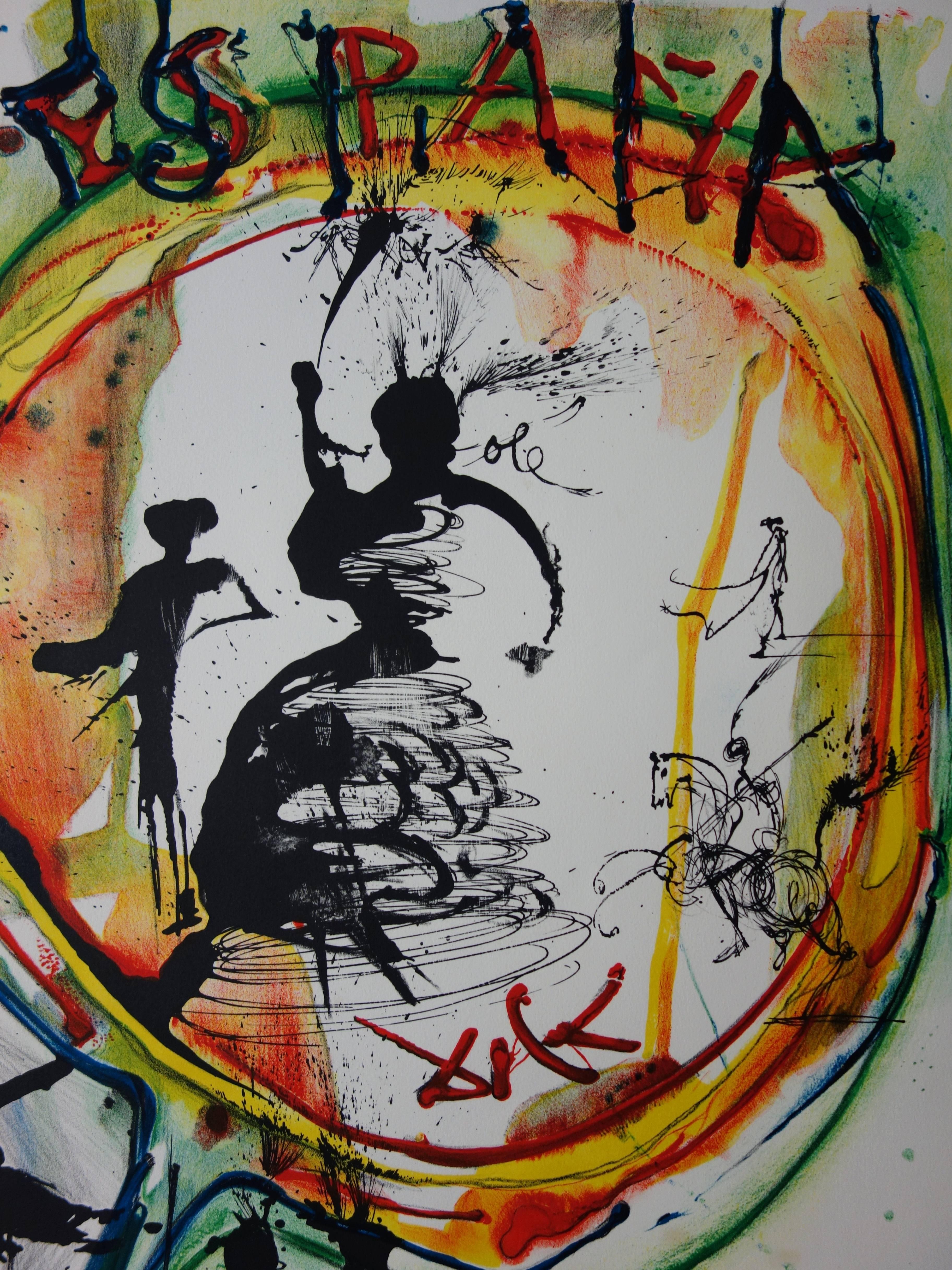 Espana (Flamenco & Torero) - Handsigned lithograph - 200 copies - Print by Salvador Dalí