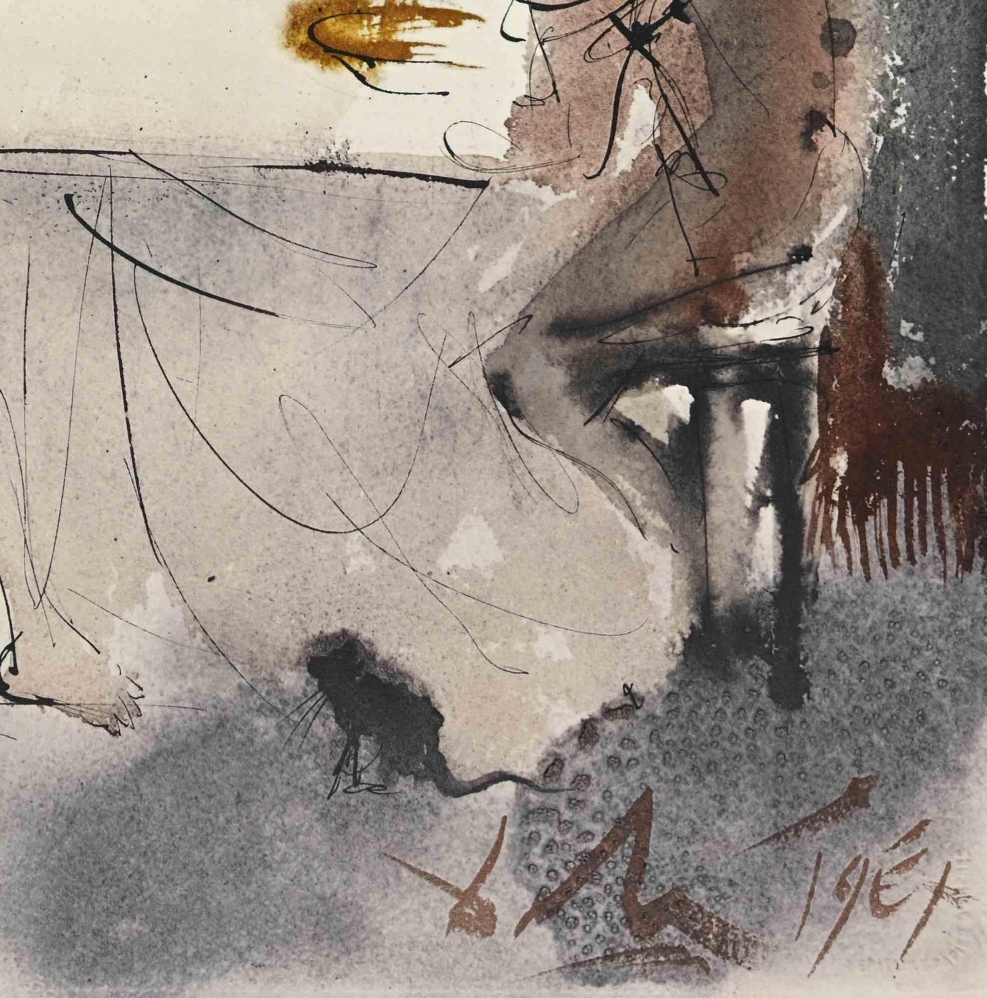 Et Cognoverunt Eum in Fractione Panis - Lithographie - 1964 – Print von Salvador Dalí