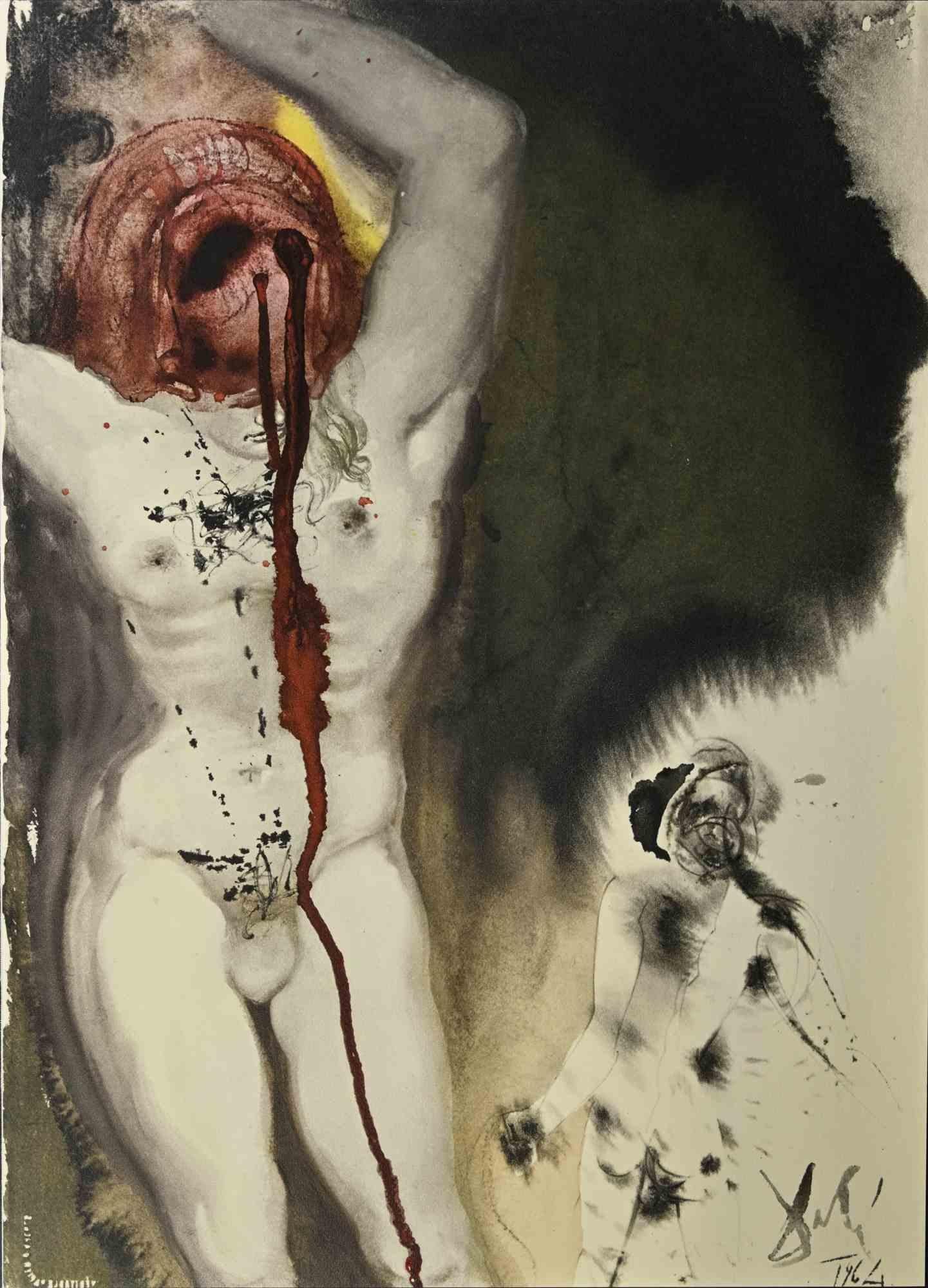Print de Salvador Dalí - Et dixit Philistaeus ad David - Litografía - 1964