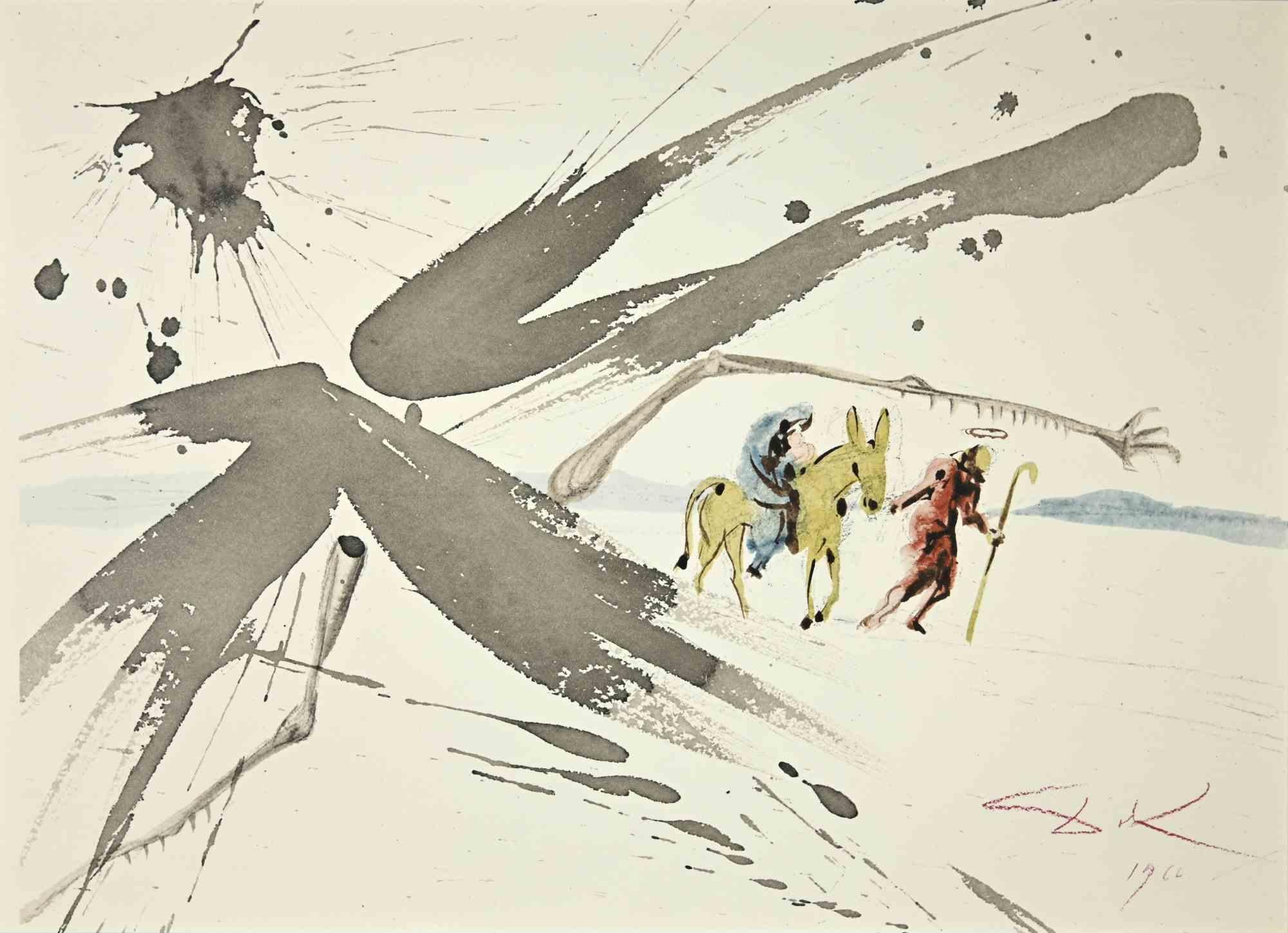 Salvador Dalí Print – Ex Aegypto Vocavi Filium Meum - Lithographie - 1964