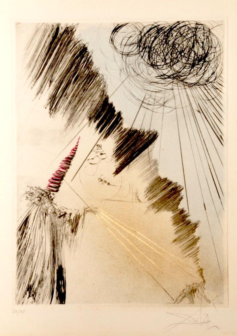 Salvador Dalí Figurative Print - Faust Femme au Clown 