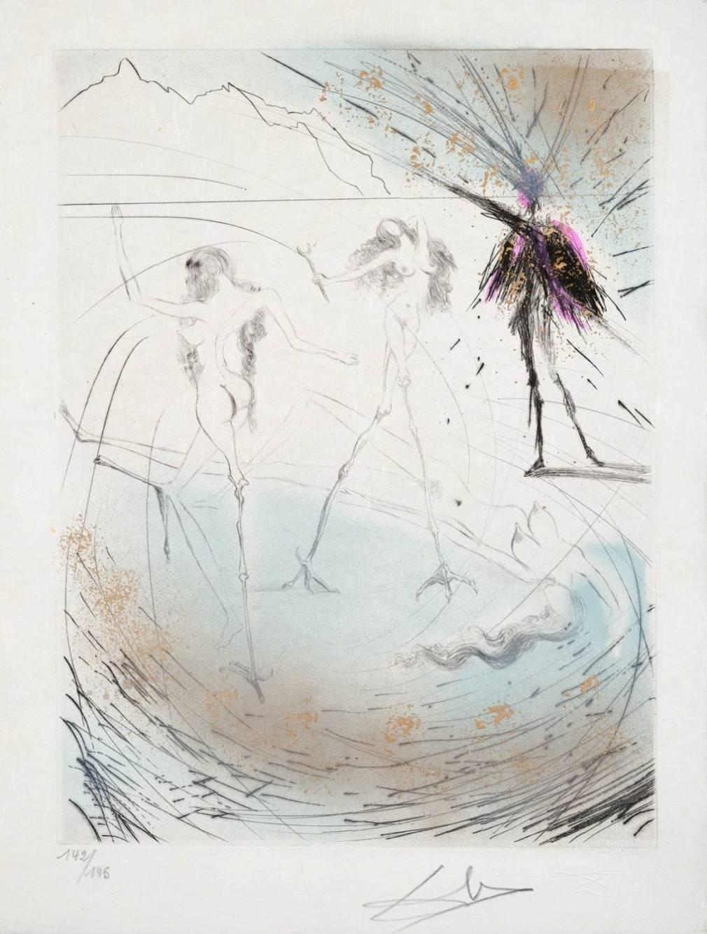 Salvador Dali (1904-1989) - Faust (Walpurgis Night)

Portfolio of 11 drypoint etchings with roulette from 1969.

The edition 142/145.

Dimensions of work: 38 x 28 cm.

Hand signed.

Publisher: Pierre Argillet, Paris.

Note: Tête de Veau (Calf’s
