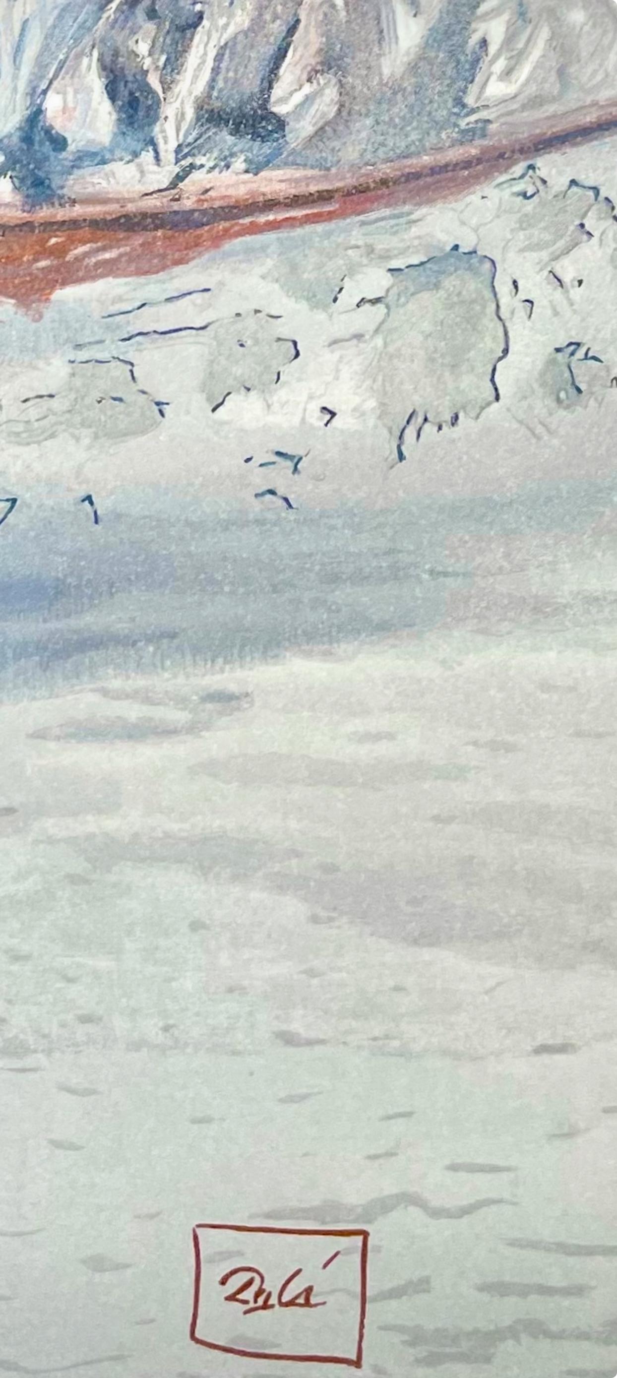 Fegefeuer II (Field 189-200; M/L 1039-1138), Die Göttliche Komödie - Gray Landscape Print by Salvador Dalí