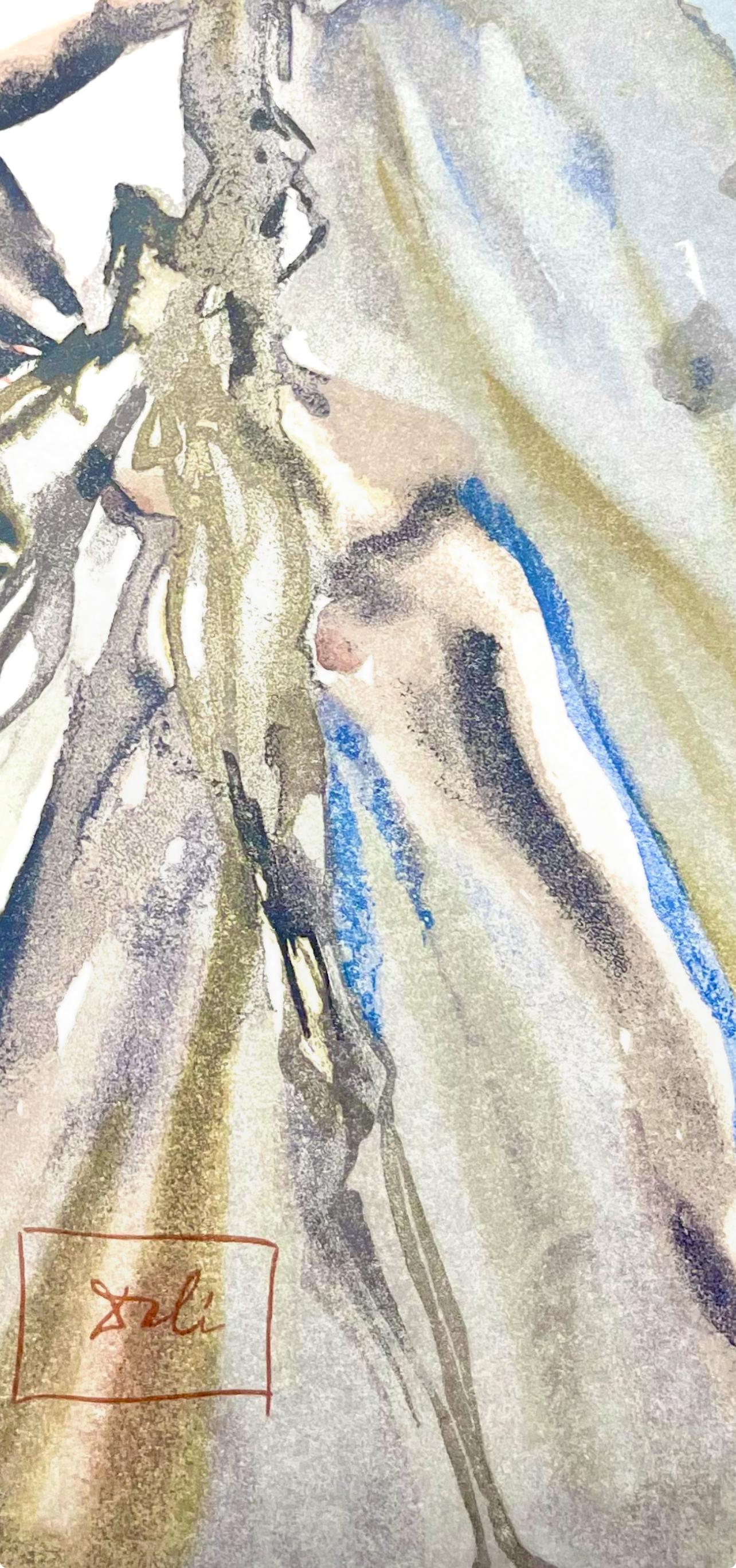Fegefeuer IV (Campo 189-200; M/L 1039-1138), Die Göttliche Komödie - Figurative Print Grigio di Salvador Dalí