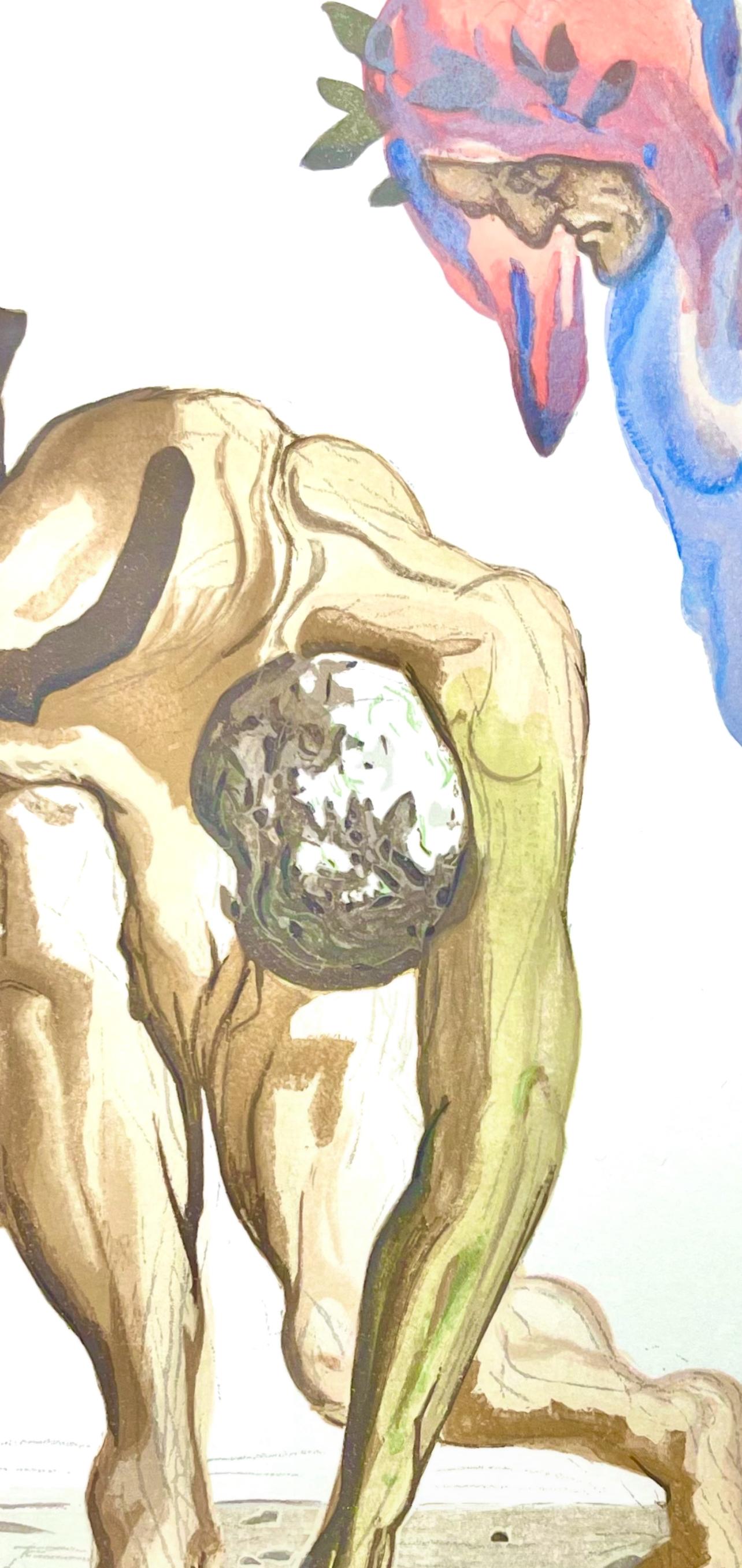 Fegefeuer VII (Feld 189-200; M/L 1039-1138), Die Göttliche Komödie – Print von Salvador Dalí