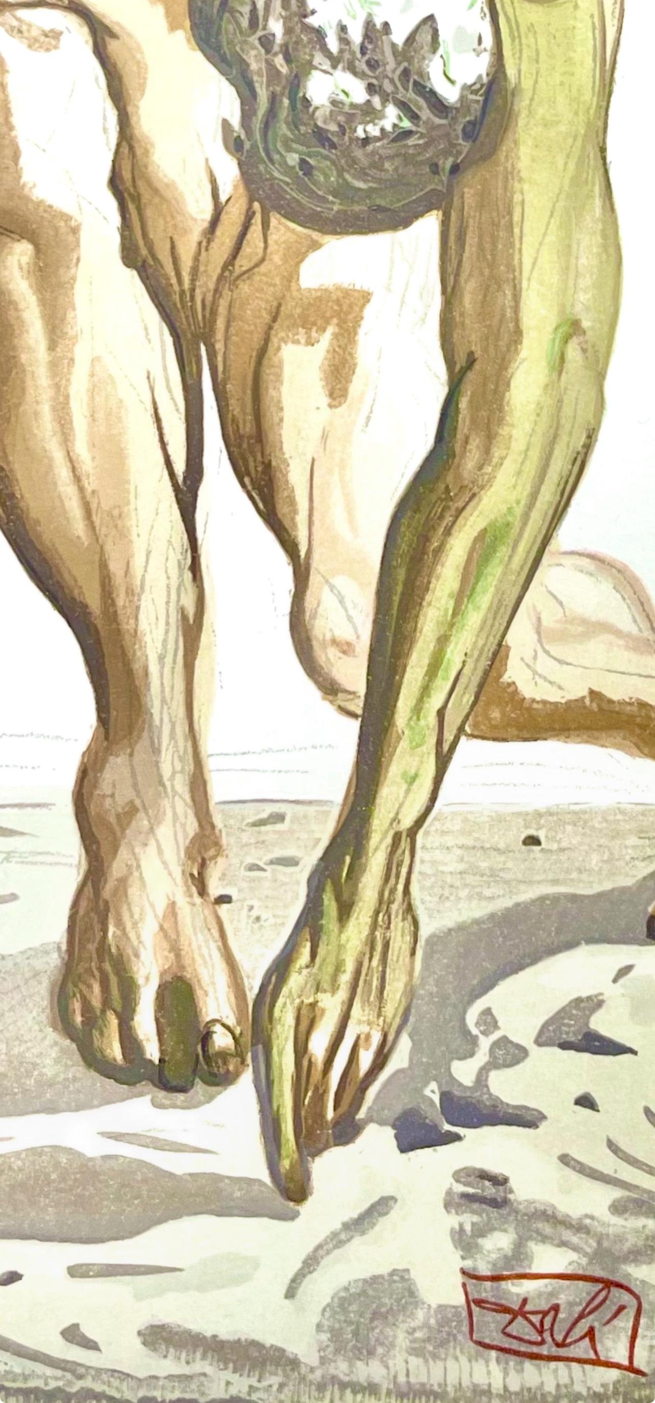 Fegefeuer VII (Feld 189-200; M/L 1039-1138), Die Göttliche Komödie (Beige), Landscape Print, von Salvador Dalí