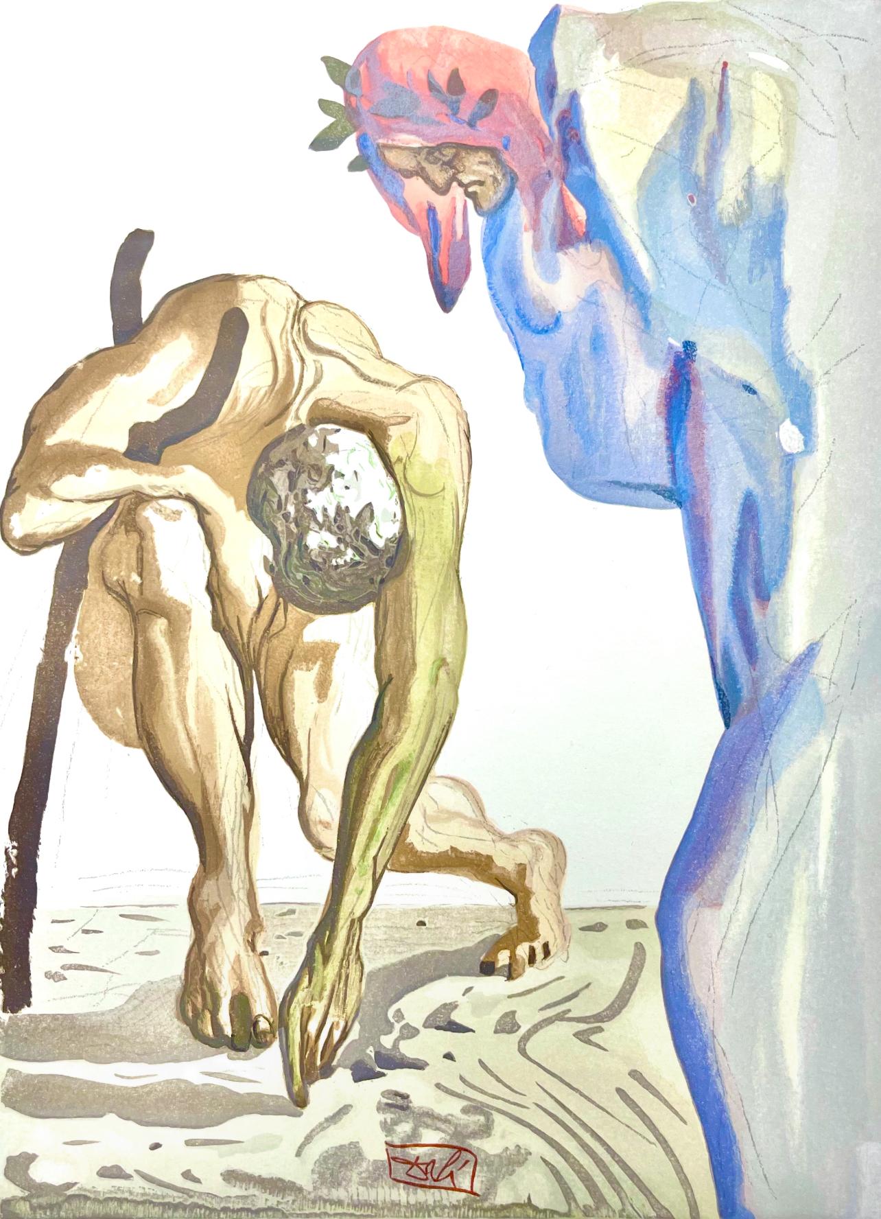 Salvador Dalí Landscape Print – Fegefeuer VII (Feld 189-200; M/L 1039-1138), Die Göttliche Komödie