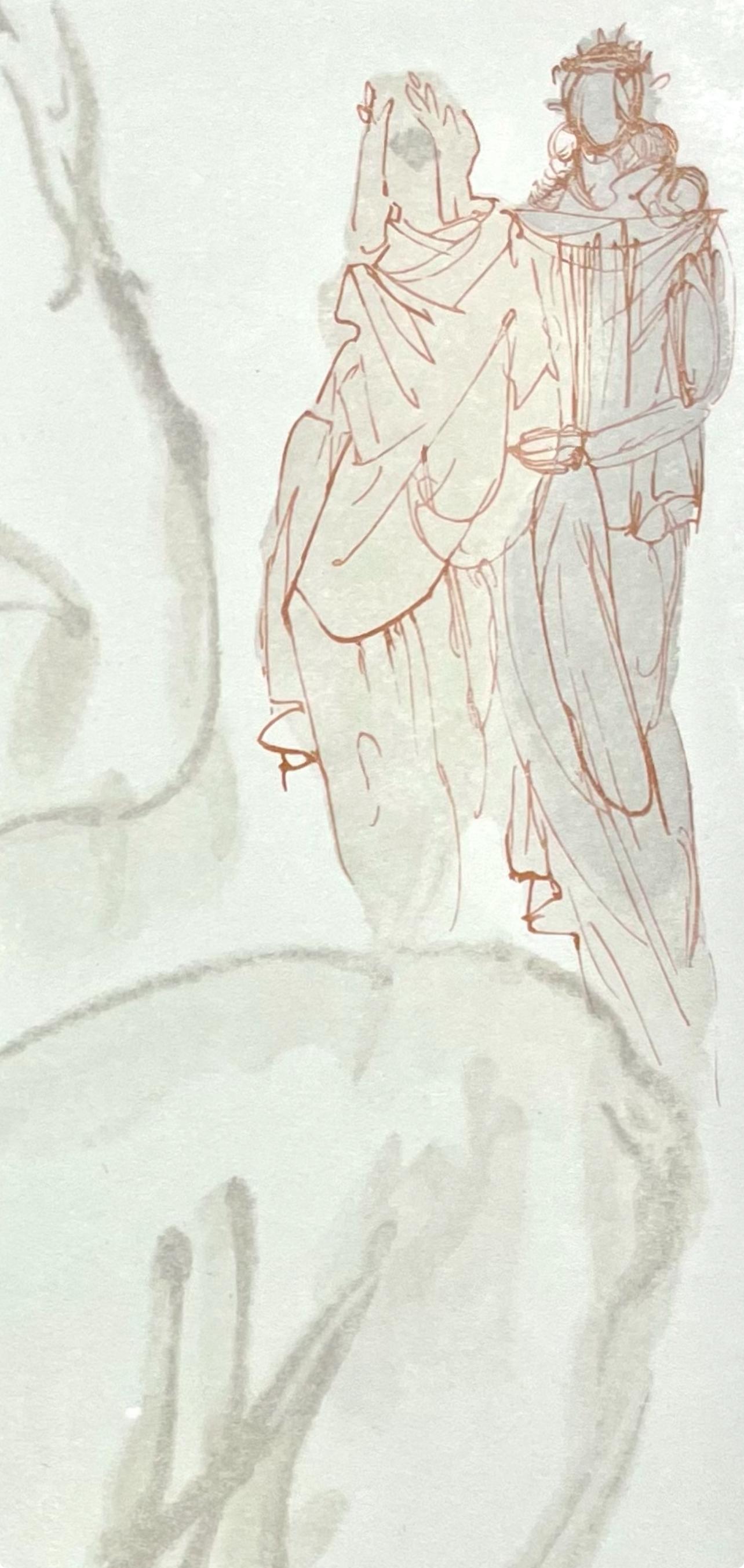Fegefeuer XIX (Field 189-200; M/L 1039-1138), Die Göttliche Komödie - Surrealist Print by Salvador Dalí