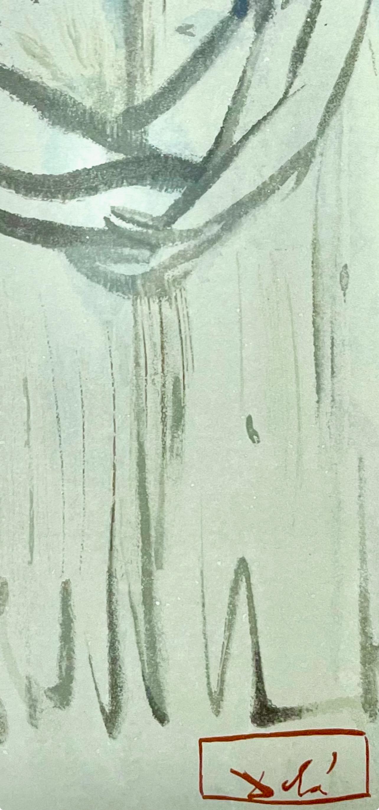 Fegefeuer XVI (Field 189-200; M/L 1039-1138), Die Göttliche Komödie - Gray Figurative Print by Salvador Dalí
