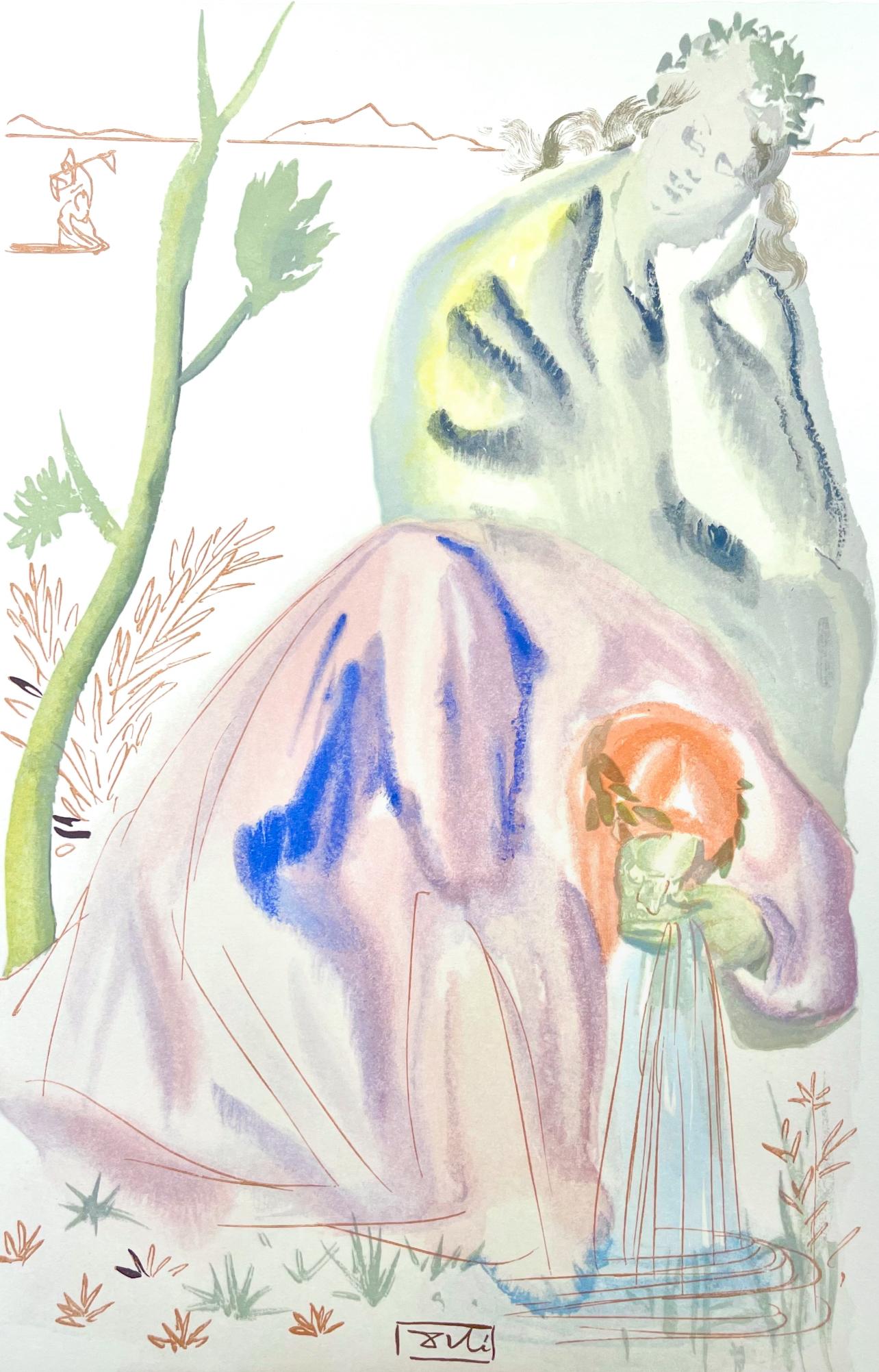 Landscape Print de Salvador Dalí - Fegefeuer XXI (Campo 189-200; M/L 1039-1138), Die Göttliche Komödie