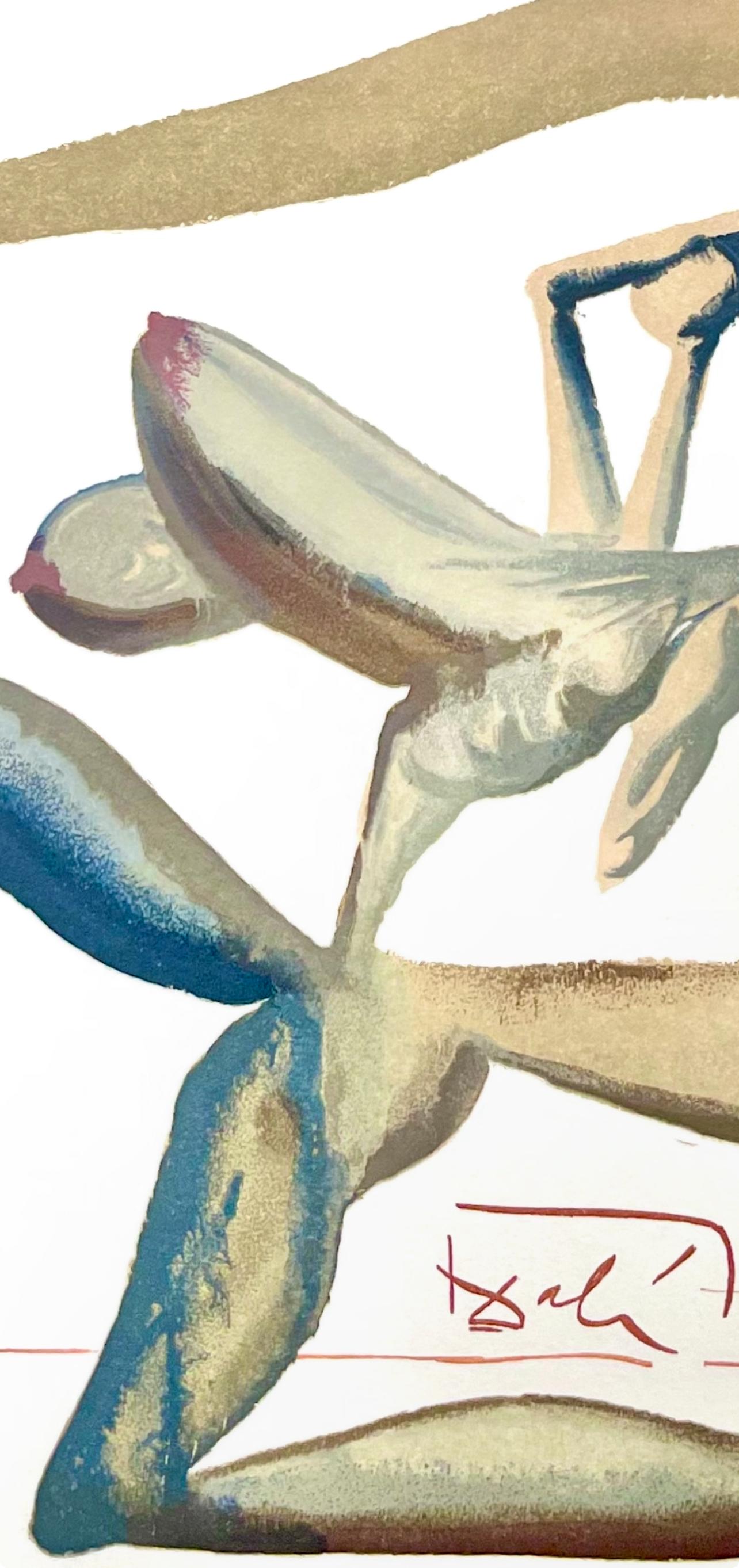 Fegefeuer XXII (Campo 189-200; M/L 1039-1138), Die Göttliche Komödie - Figurative Print Beige de Salvador Dalí