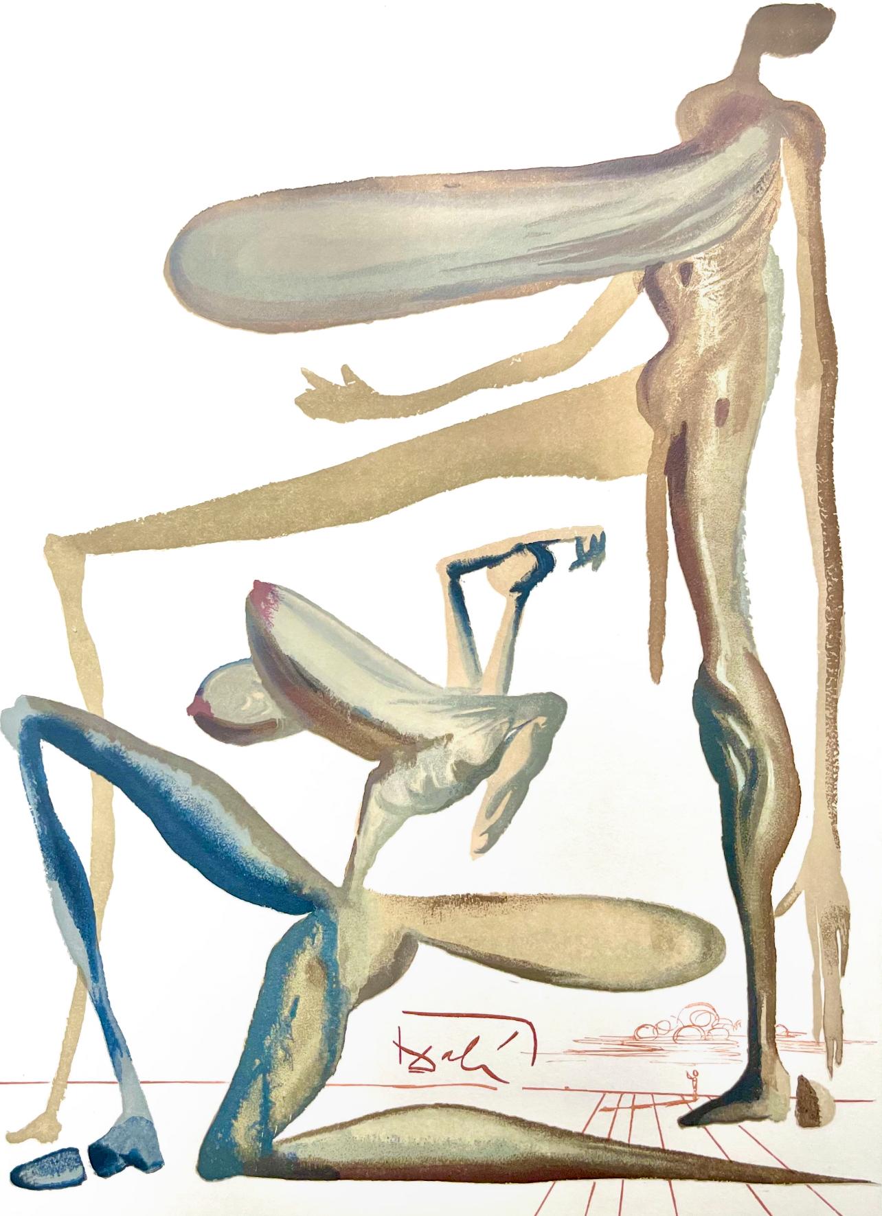 Figurative Print de Salvador Dalí - Fegefeuer XXII (Campo 189-200; M/L 1039-1138), Die Göttliche Komödie