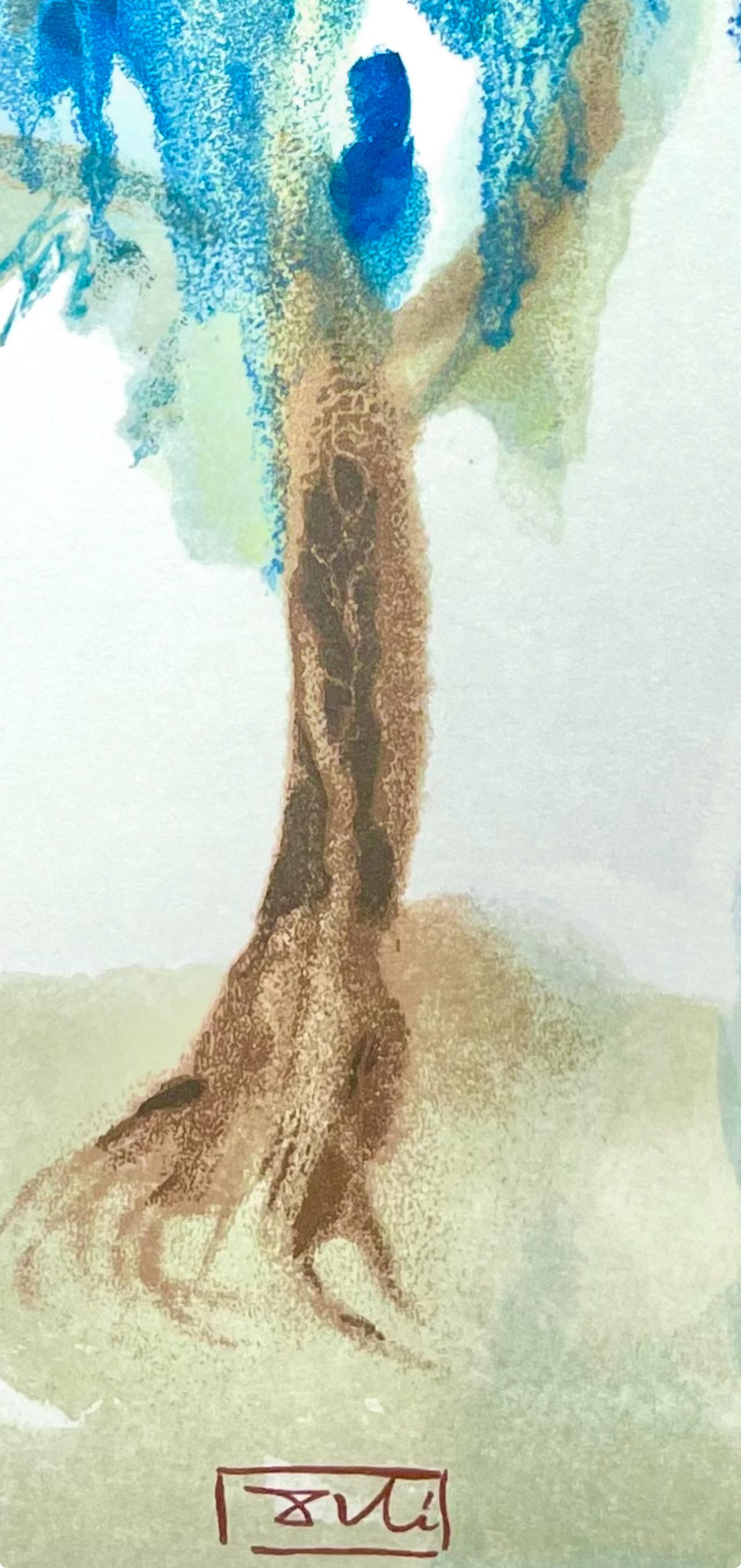 Fegefeuer XXIV (Field 189-200; M/L 1039-1138), Die Göttliche Komödie - Gray Landscape Print by Salvador Dalí