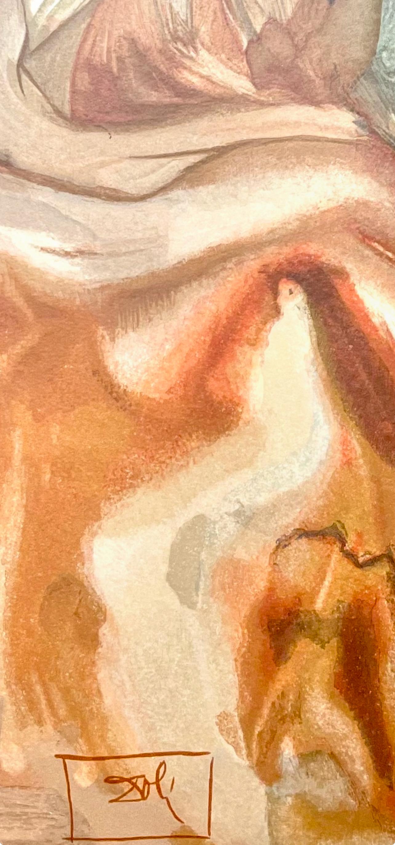 Fegefeuer XXXI (Field 189-200; M/L 1039-1138), Die Göttliche Komödie - Beige Landscape Print by Salvador Dalí