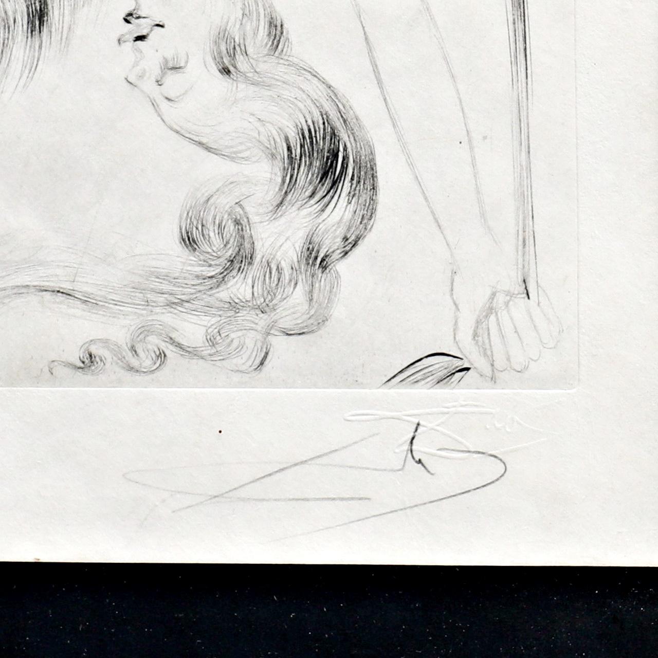 Salvador Dali (1904-1989) - Femme à la chaussure

Etching from 1969.

66/145 on Japan paper.

Dimensions of work: 38 x 28.5 cm.

Hand signed.

Publisher: Graphik Europa Anstalt.

Reference: Michler/Löpsinger 360f.

The work is in Excellent