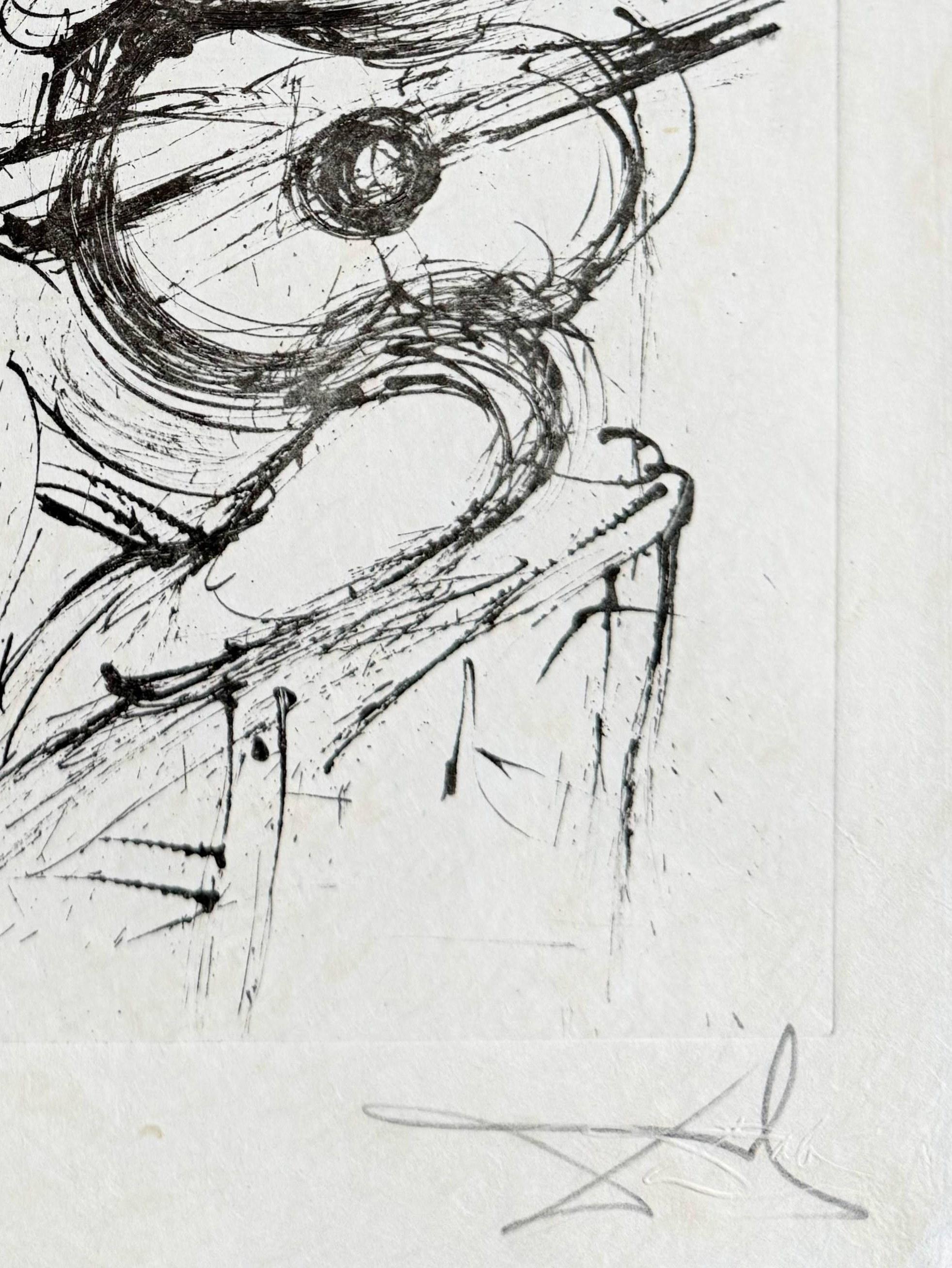 Salvador Dali (1904-1989) - Femme à la guitare

Etching from 1967.

The edition of 122/145 on Japan paper.
Enhanced with watercolor..

Dimensions of work: 38 x 28.5 cm.

Hand signed.

Publisher: Graphik Europa Anstalt.

Reference: Michler/Löpsinger