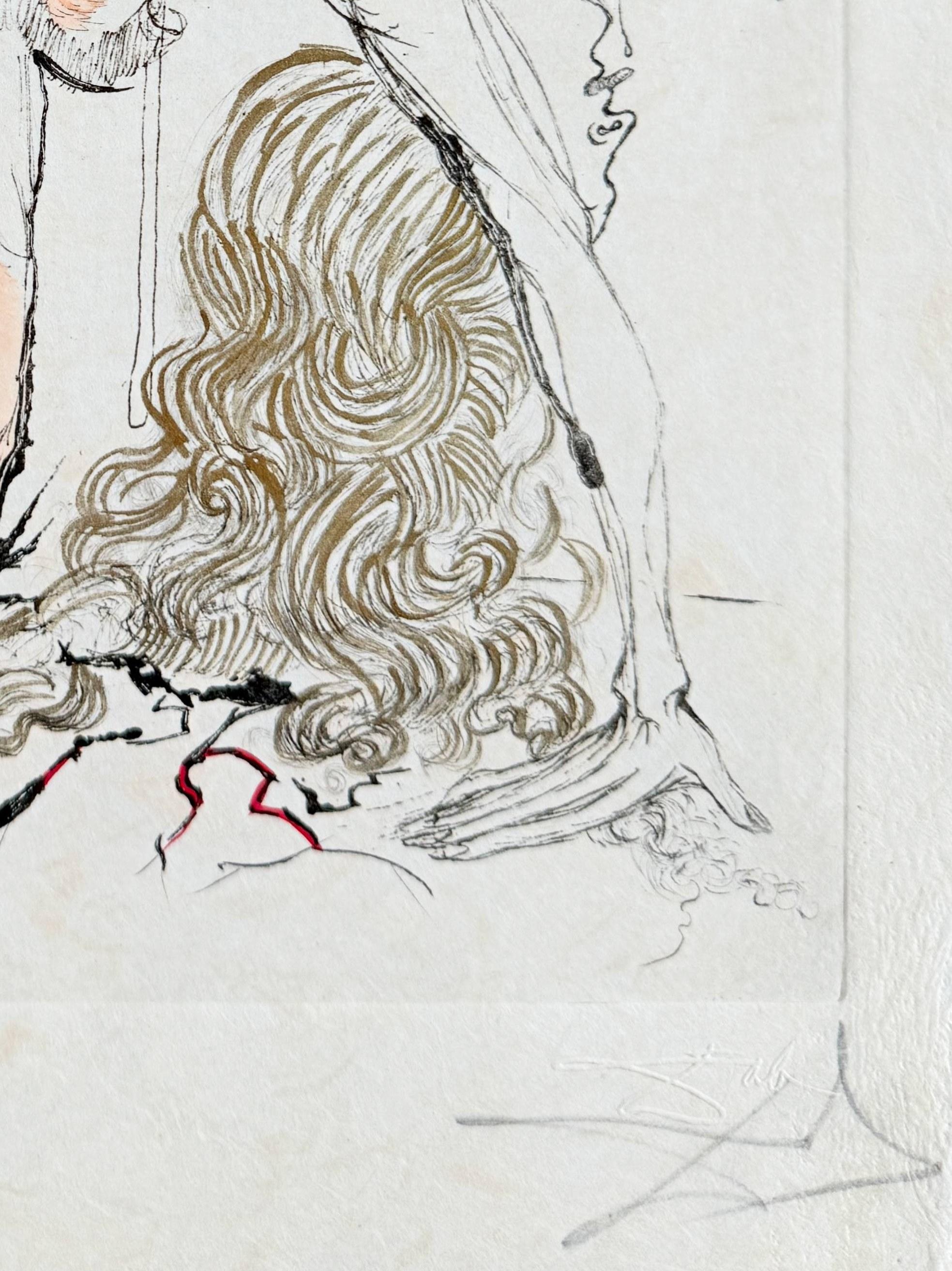 Salvador Dalì (1904-1989) - Femme à l'escargot

Acquaforte del 1967.

Edizione di 122/145 esemplari su carta giapponese.
Impreziosito da un acquerello.

Dimensioni dell'opera: 38 x 28,5 cm

Editore: Graphik Europa Anstalt.

Riferimento: