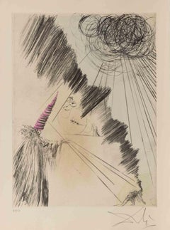 Femme au Clown - Etching - 1960s