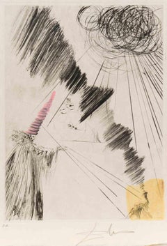 Femme au Clown - Etching - 1969