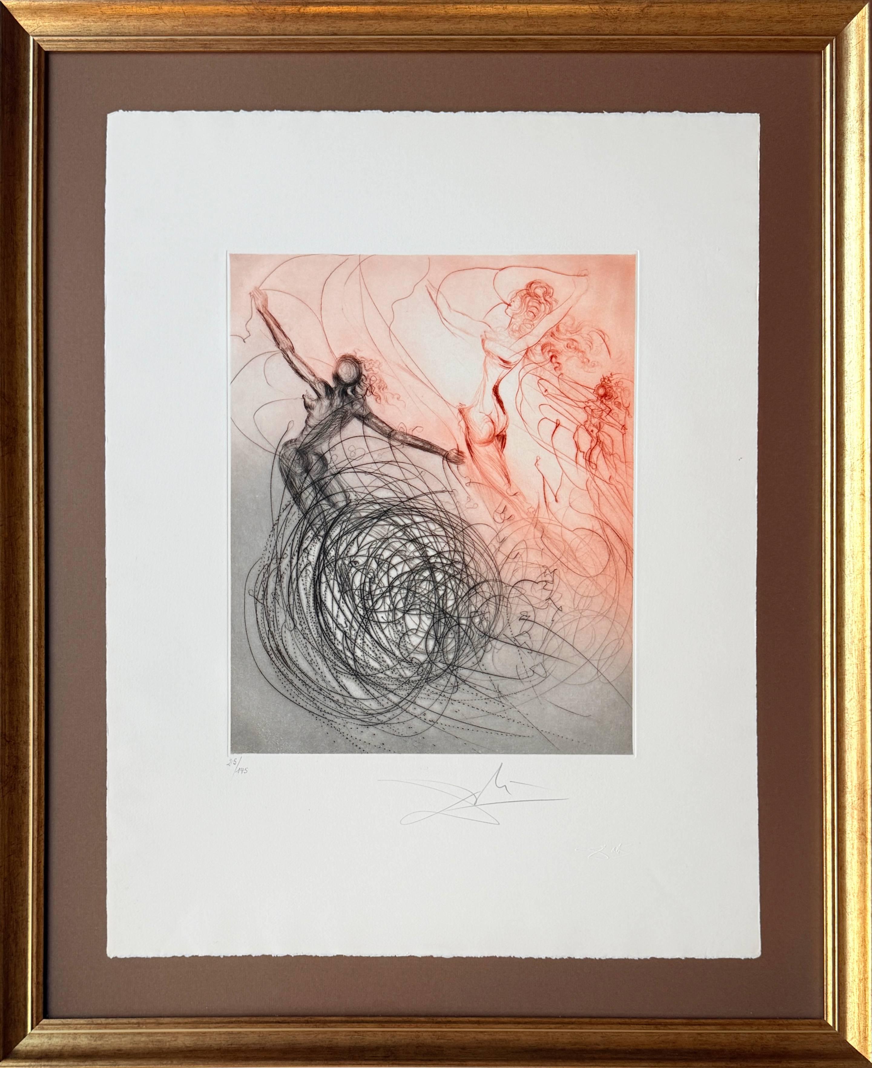 Salvador Dalí Print – Femmes dans les vagues (Frauen in den Wogen)