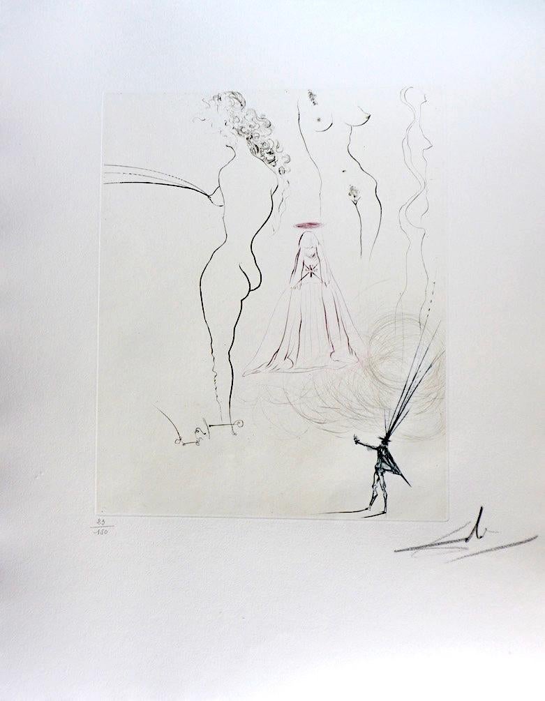 Figurative Print di Salvador Dalí - Femmes Surrealiste - Donna surreale