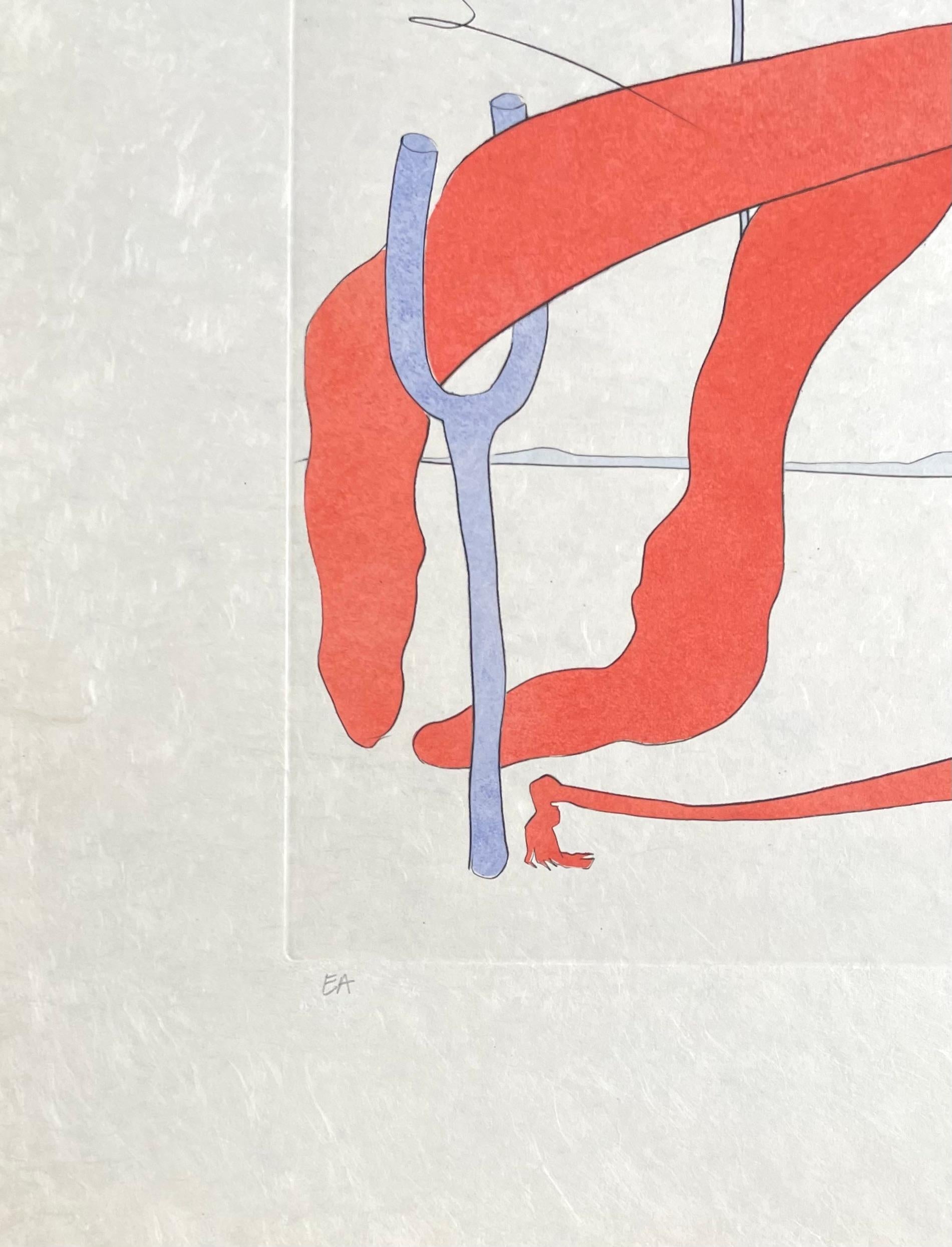 Figura Roja con Retrato de Quevedo (Michler/Löpsinger 771; Campo 75-5-C) - Print de Salvador Dalí