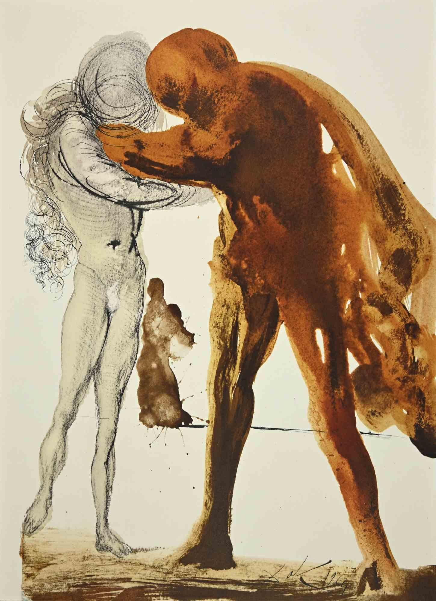 Salvador Dalí Print - Filius Prodigus - Lithograph - 1964