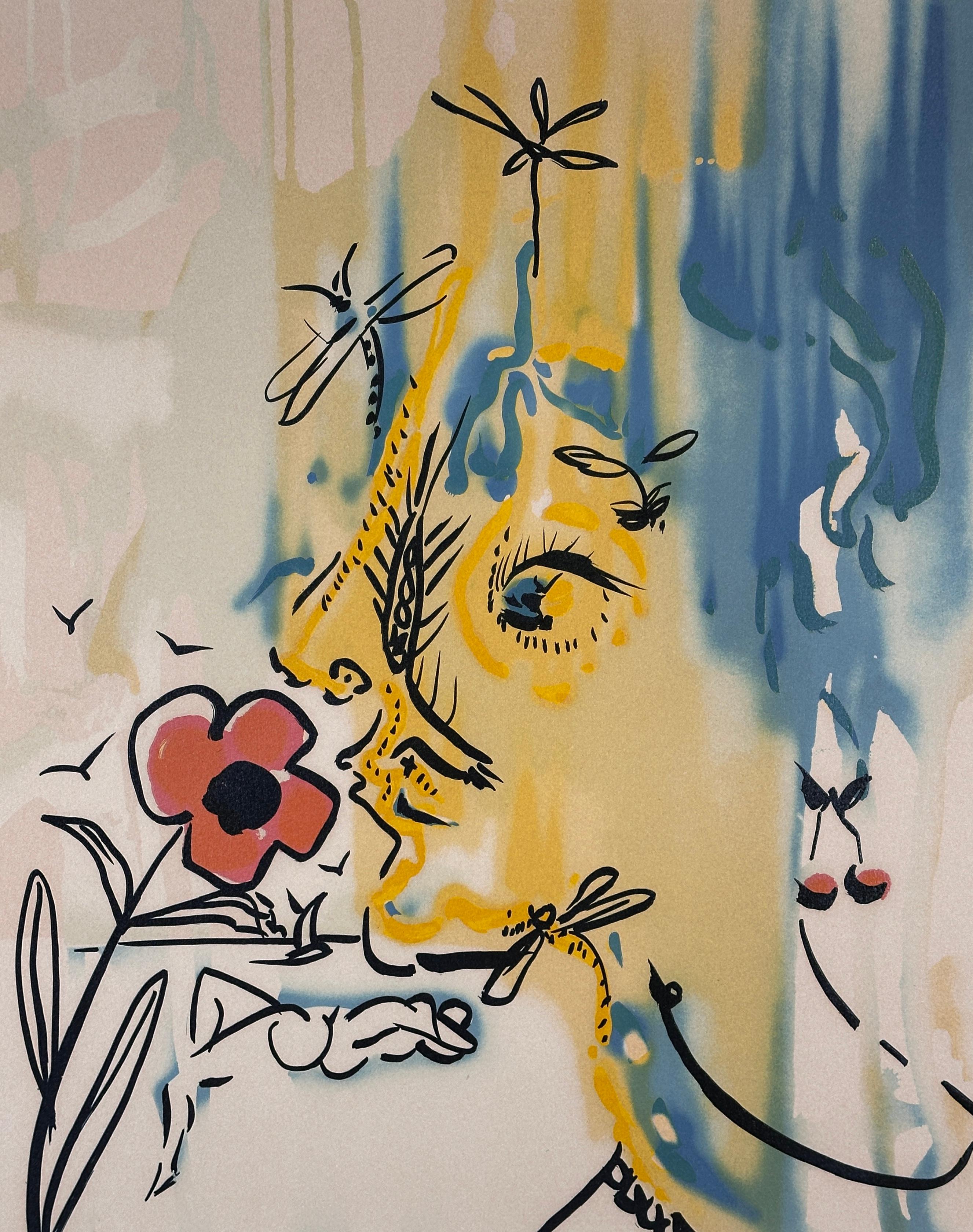 Fleurs Surrealiste Vanishing Face - Print de Salvador Dalí