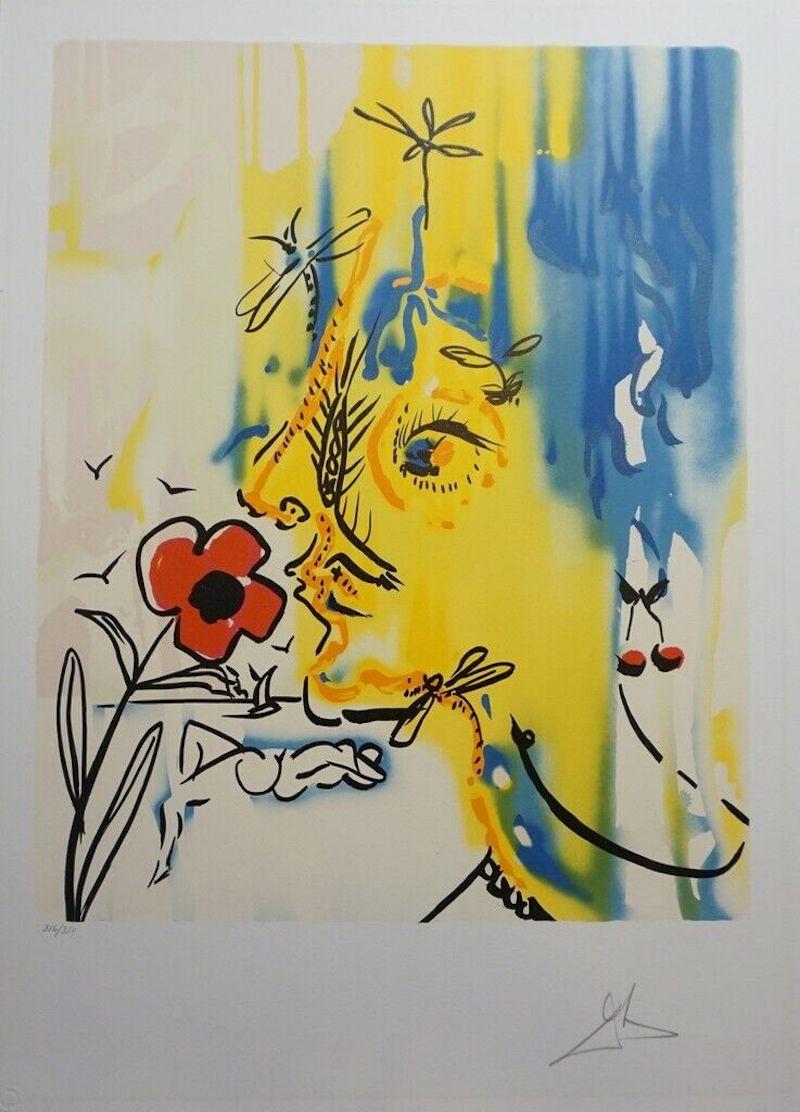 Fleurs Surrealiste Vanishing Face - Print Surrealismo di Salvador Dalí