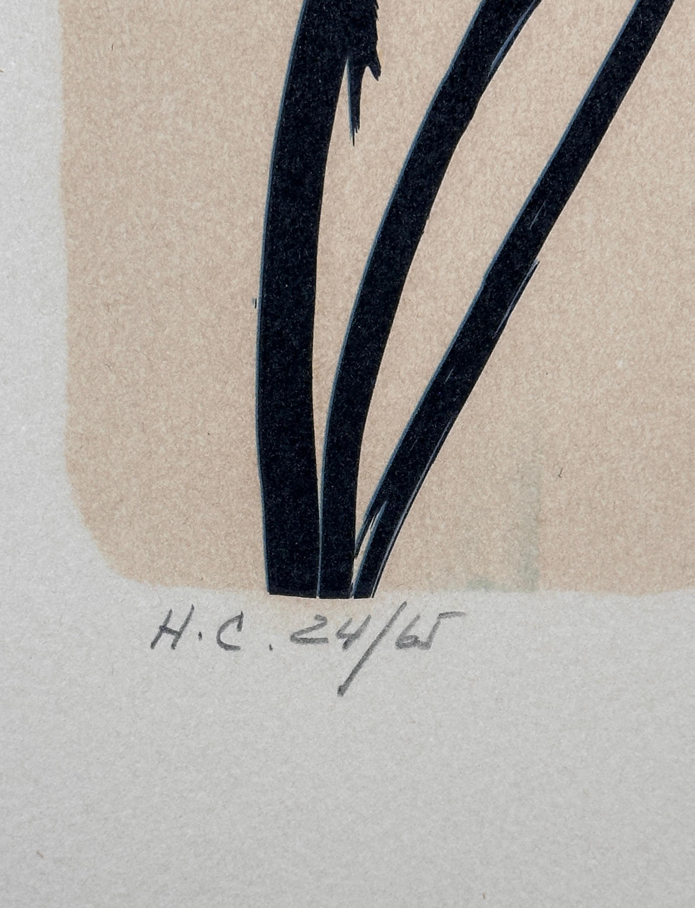 Fleurs Surrealiste Vanishing Face - Beige Figurative Print par Salvador Dalí