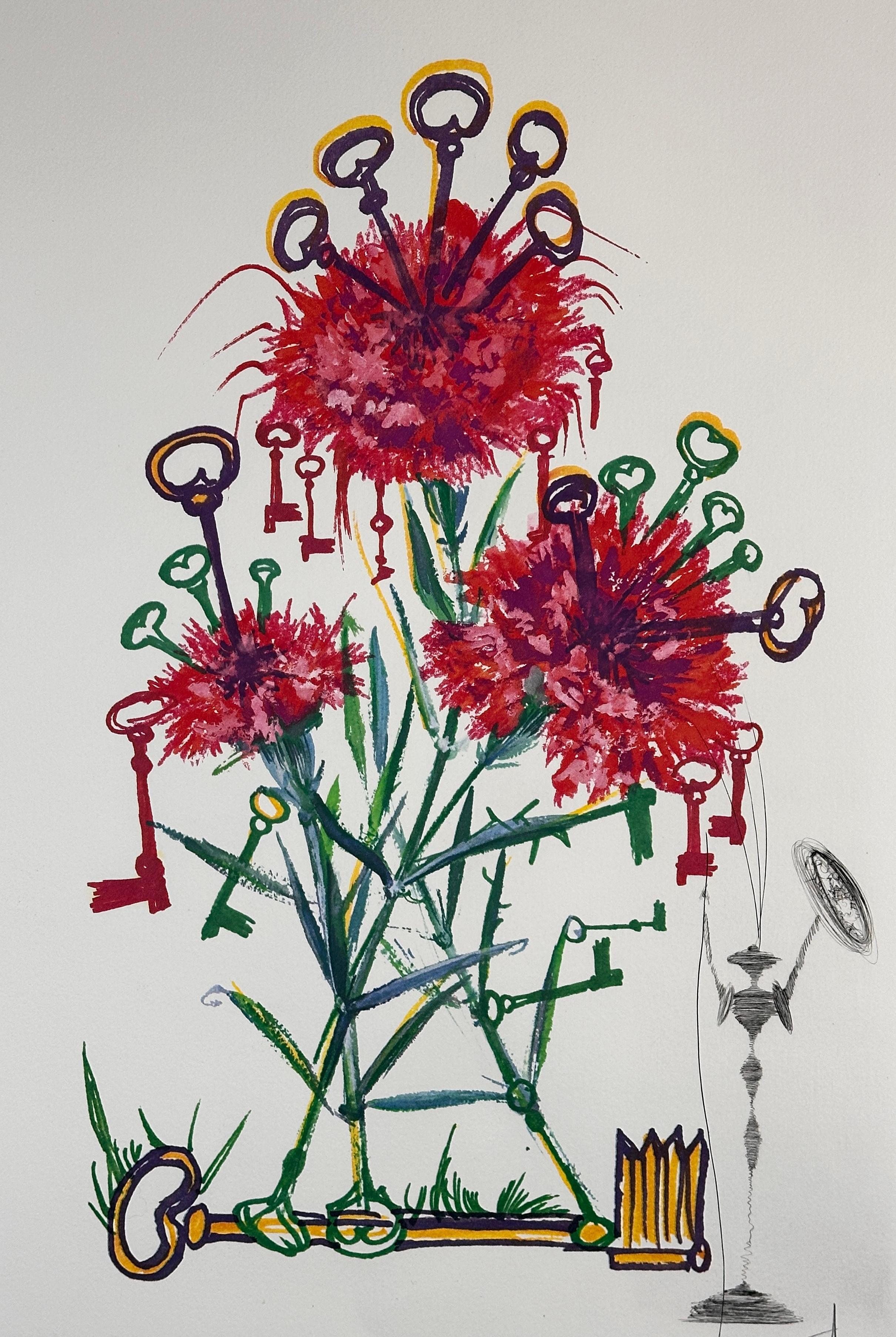 Blumen Nelke Don Quijote – Print von Salvador Dalí