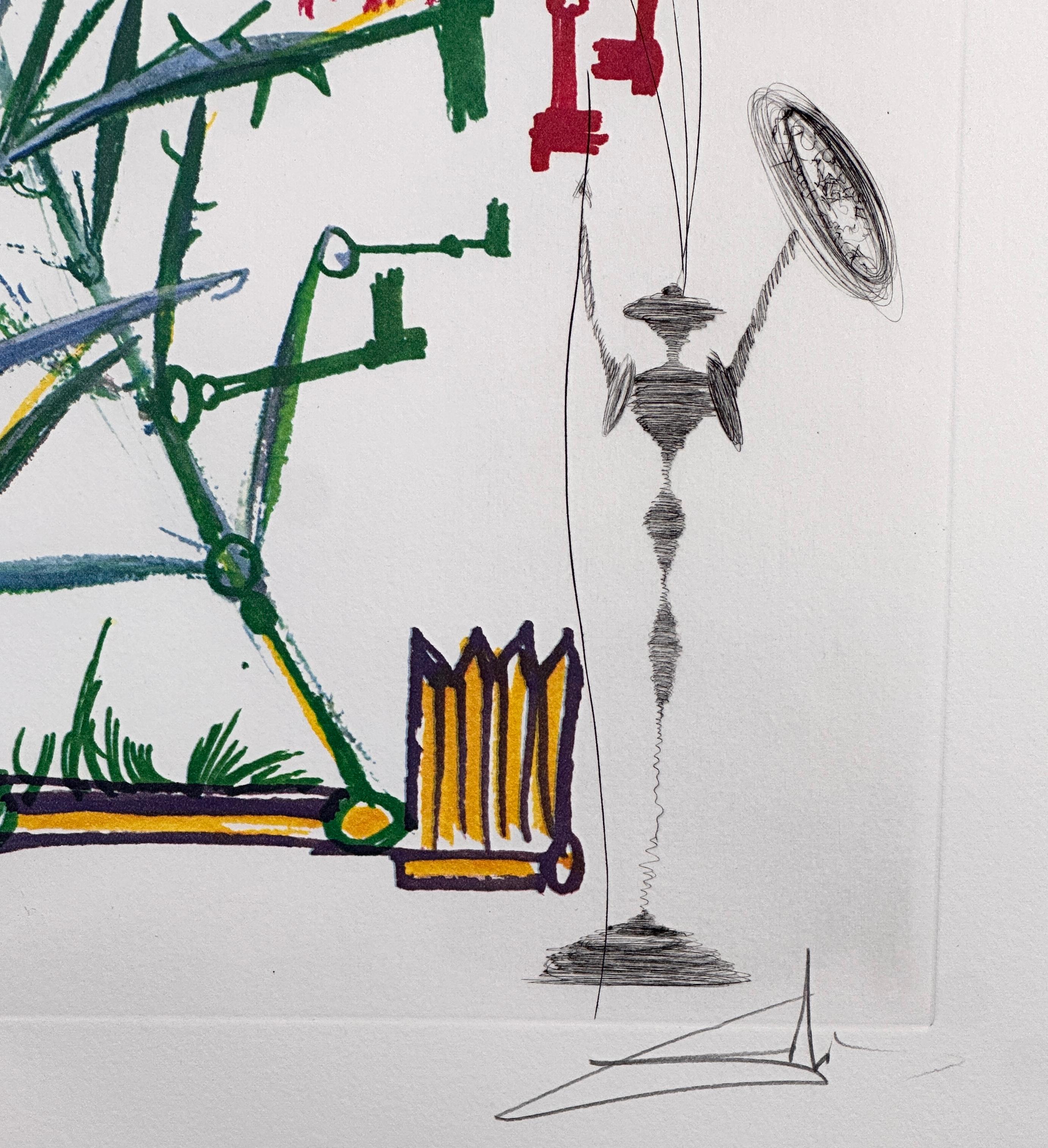 Blumen Nelke Don Quijote (Surrealismus), Print, von Salvador Dalí