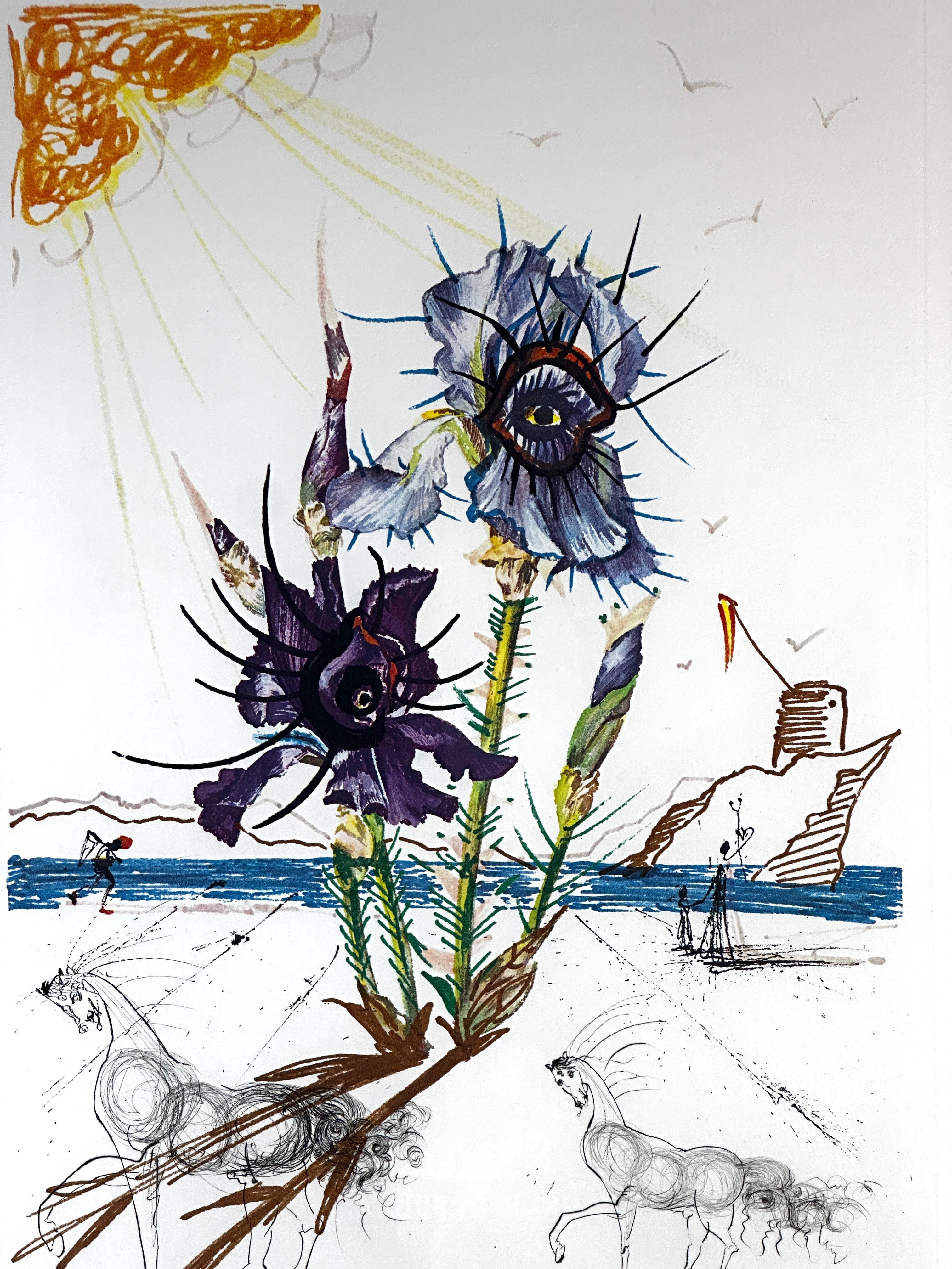 Fiori di Iris - Print Surrealismo di Salvador Dalí