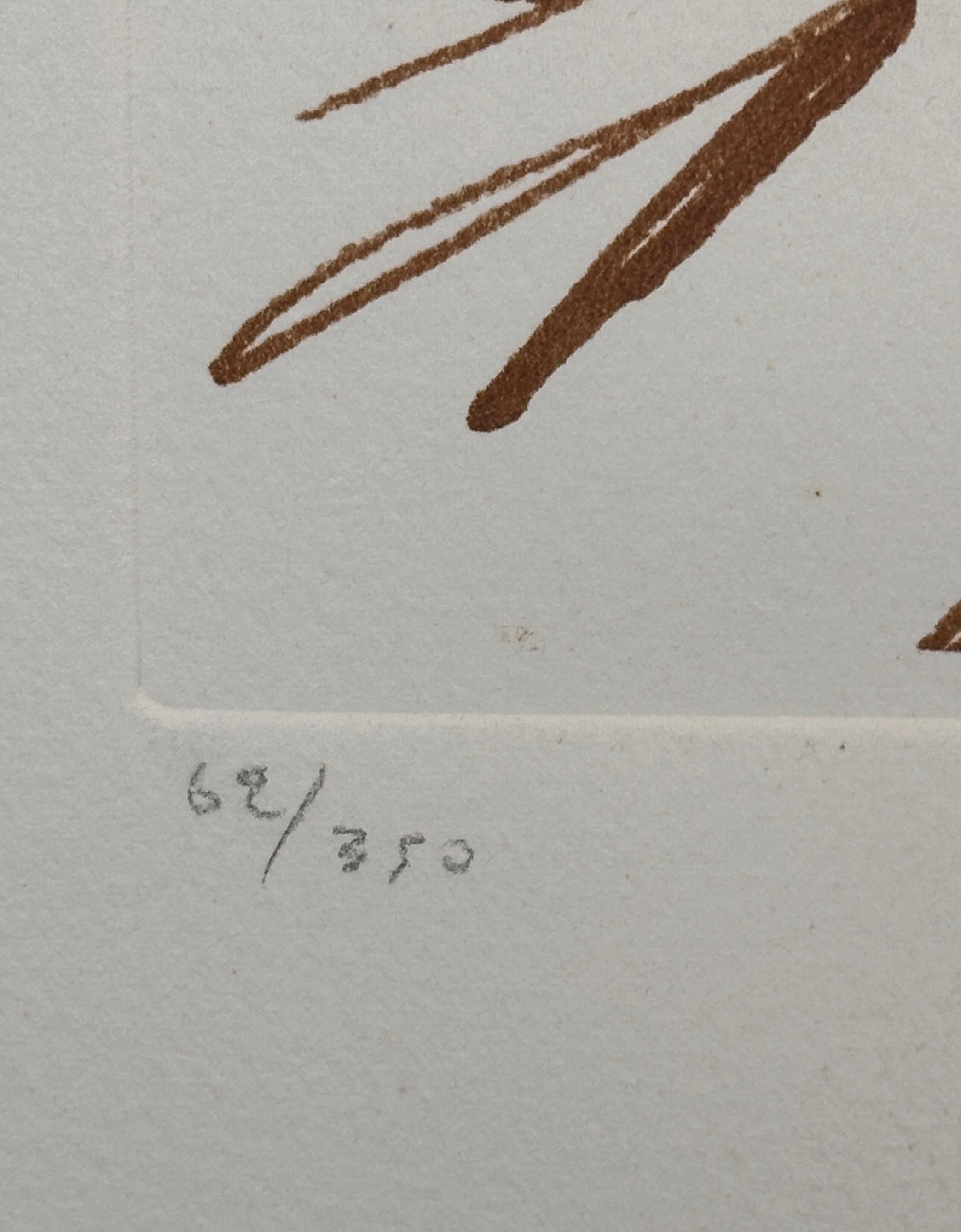 Blumen Iris der Jugend von Dali (Grau), Still-Life Print, von Salvador Dalí