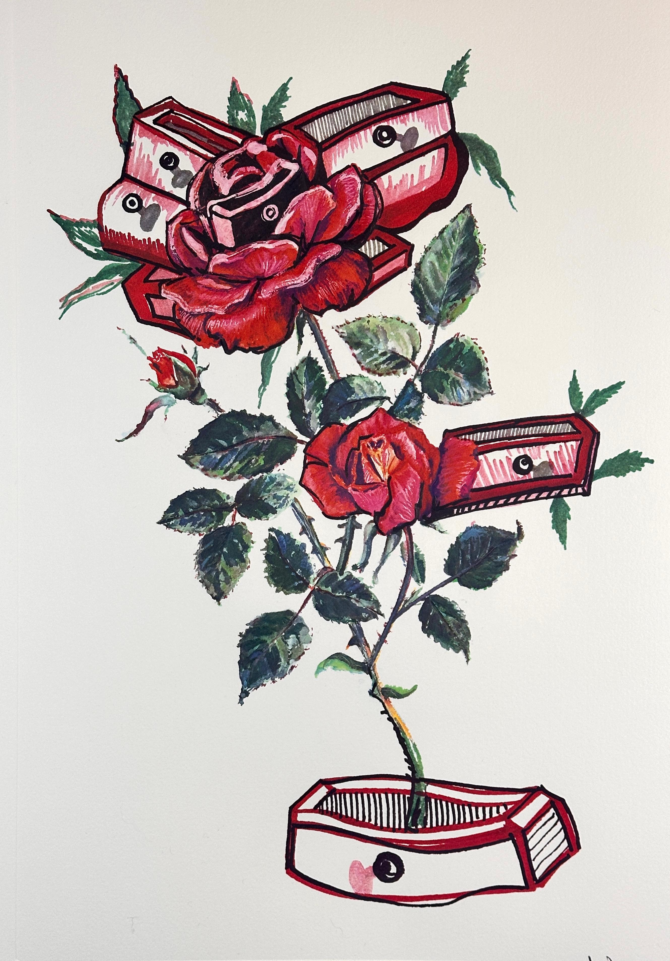 Florals Roses of Memory - Print by Salvador Dalí