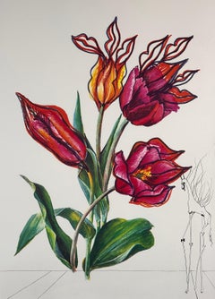 Blumen Tulpen Girafe en Feu