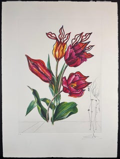 Florals Tulips Girafe en Feu