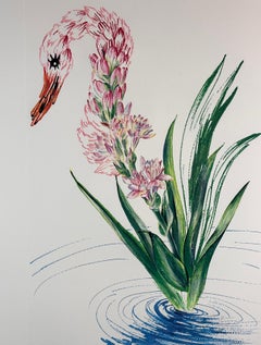 Florals Water-Hybiscus Swan