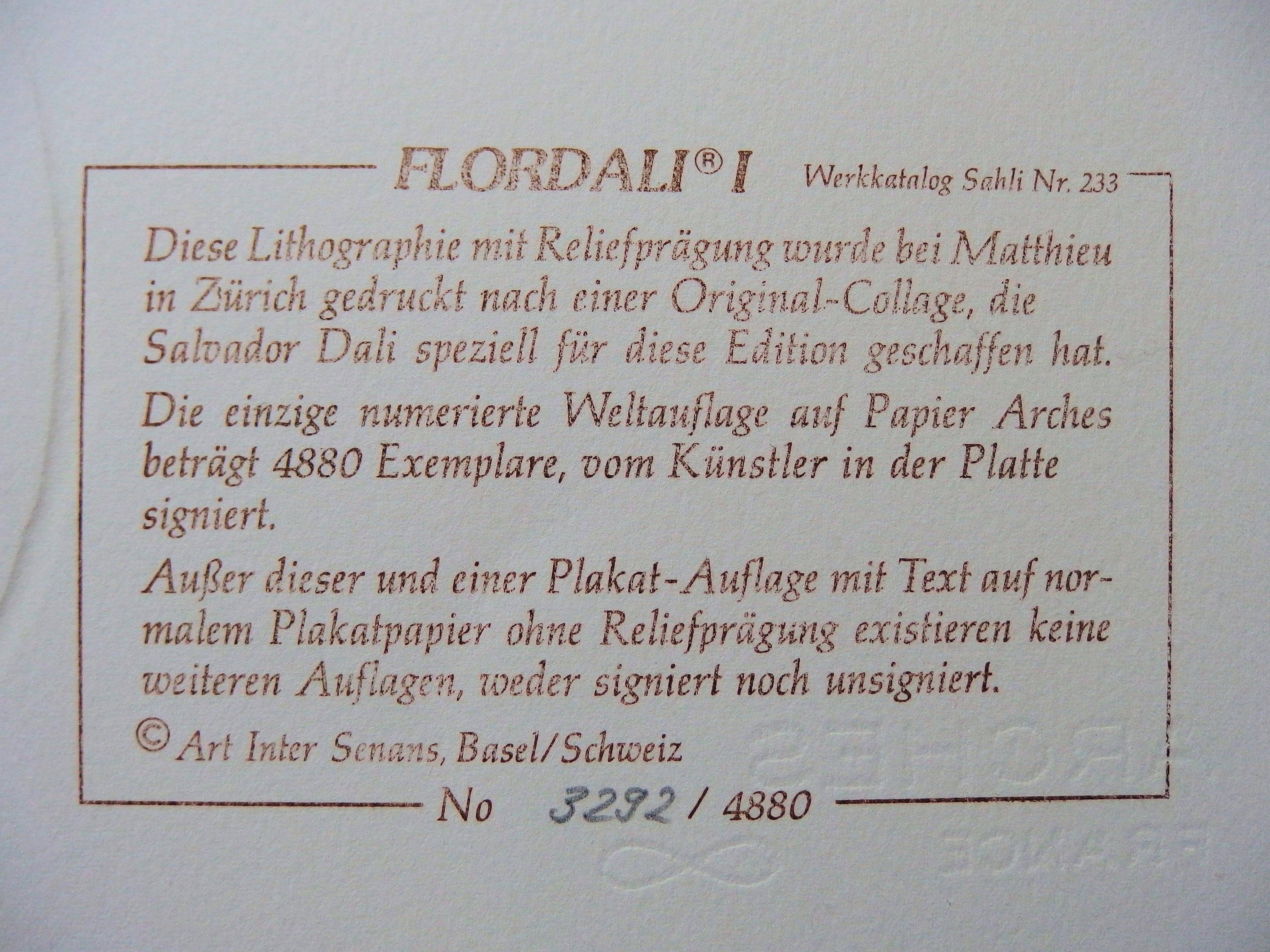 Flordali I - Original Lithograph - 1981 (Field page 233) 3