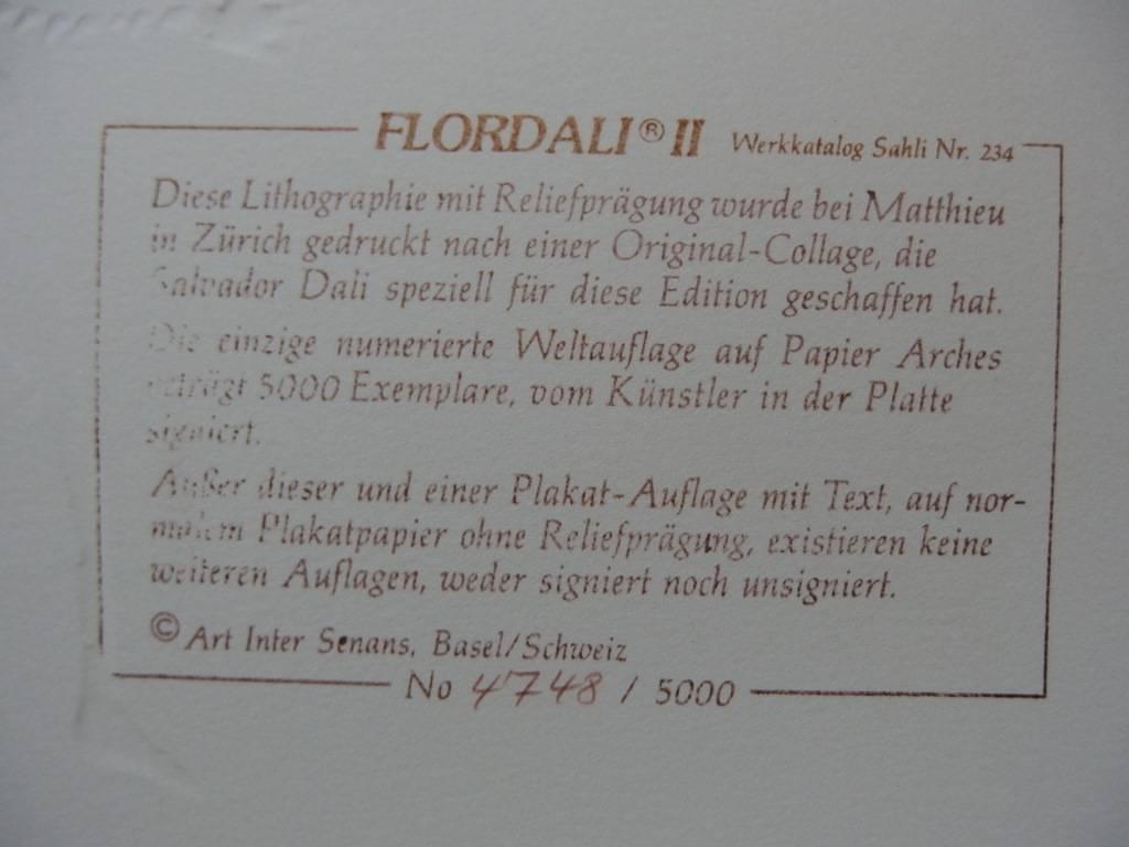 Flordali II : Butterfly Rose - Original lithograph (Field p. 233) 7